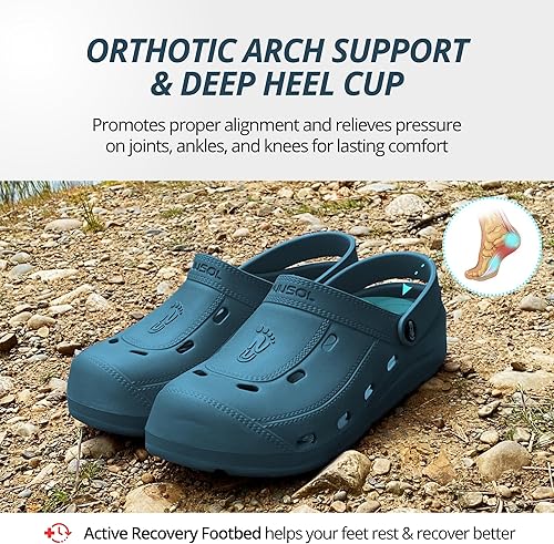 Vista 51 de NUUSOL Zuecos McCall unisex, calzado ligero de espuma EVASOL Cedro verde