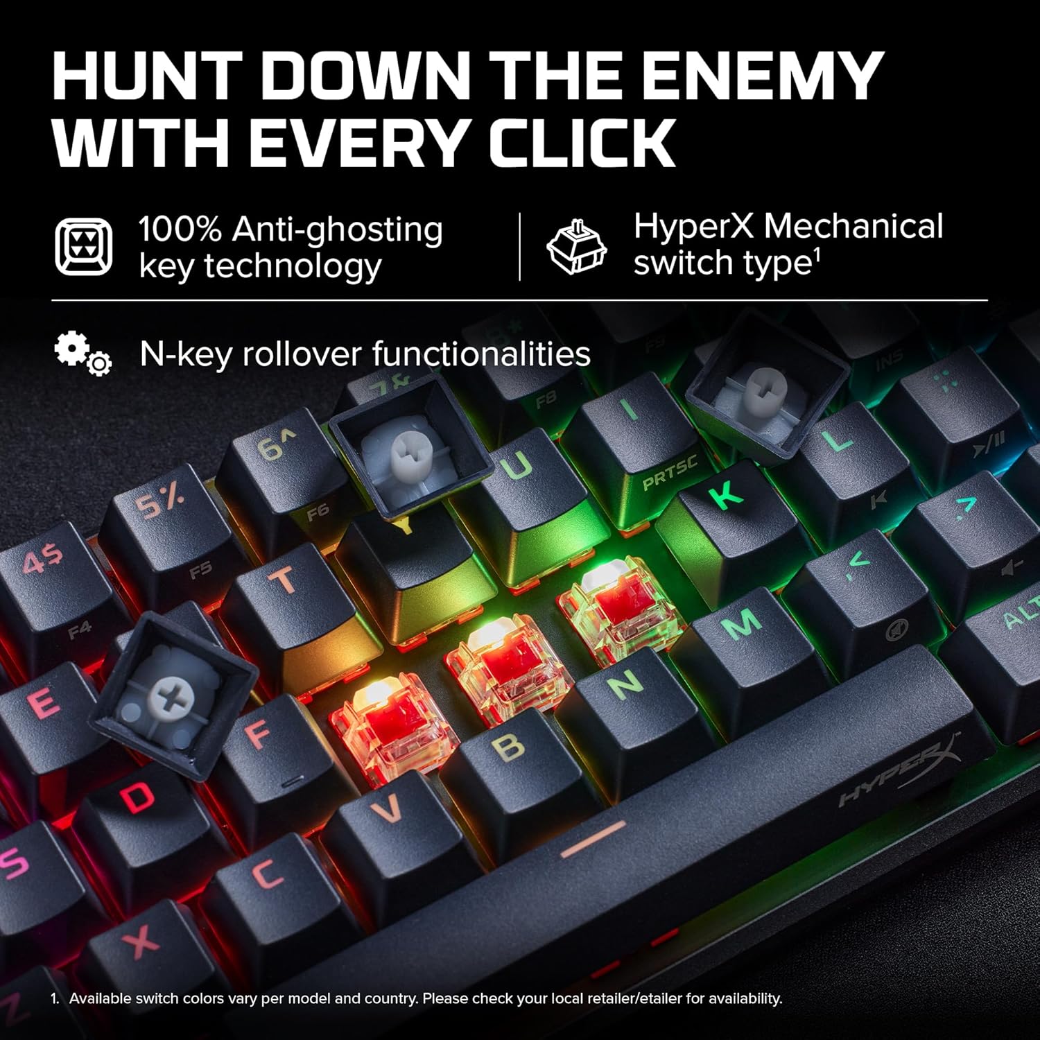 HyperX Alloy Origins 65 - Mechanical Gaming Keyboard – Compact 65% Form Factor - Linear Red Switch - Double Shot PBT Keycaps - RGB LED Backlit - NGENUITY Software Compatible,Black