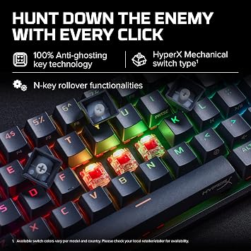 HyperX Alloy Origins 65 Red PBT US Klavye