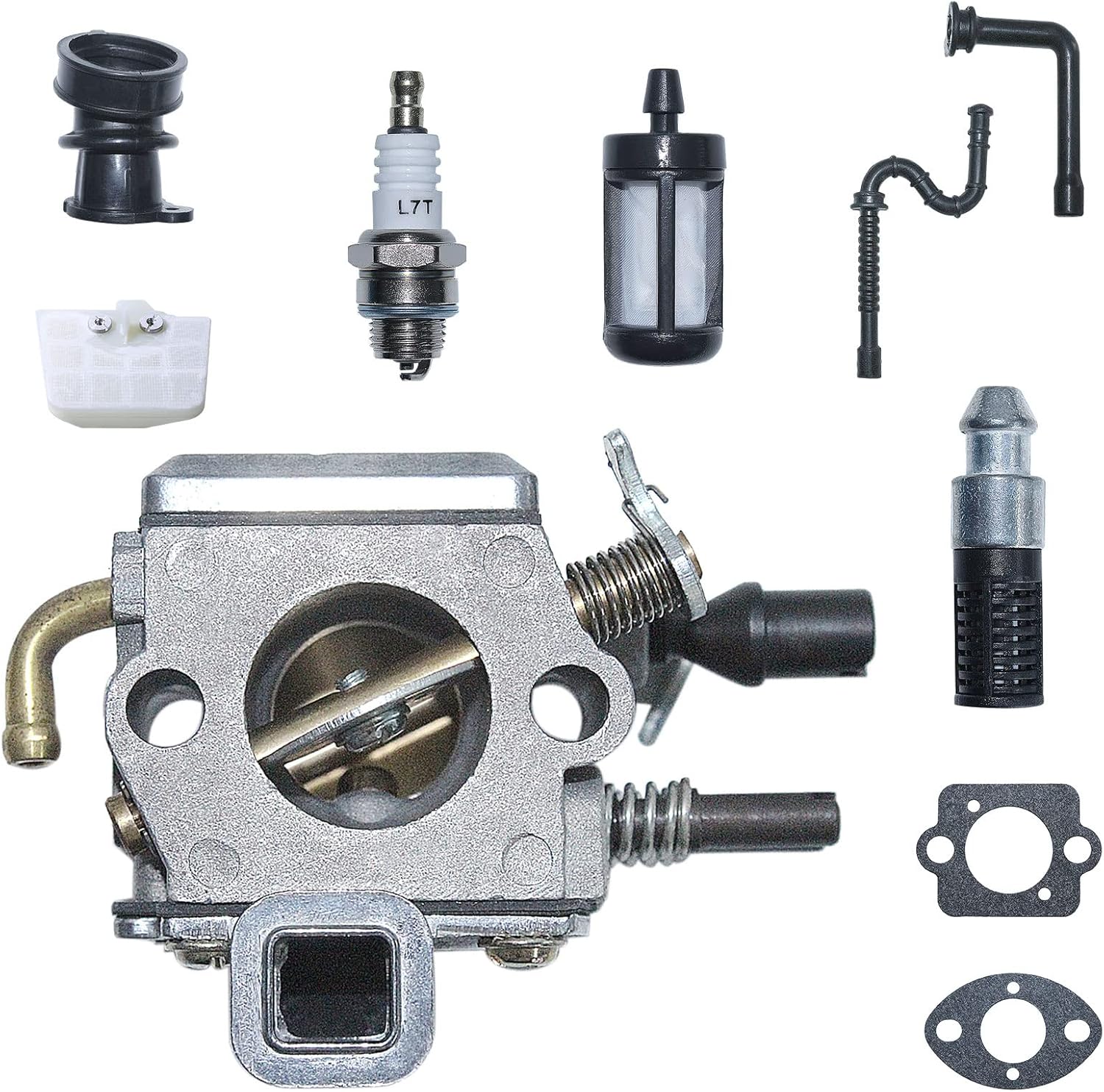 Carburetor Air Filter for Stihl 034 036 MS340 MS360 Zama C3A-S31A Carb Chainsaw Spark Plug Fuel line Fuel Filter Oil Filter Oil line Intake Pipe Gasket