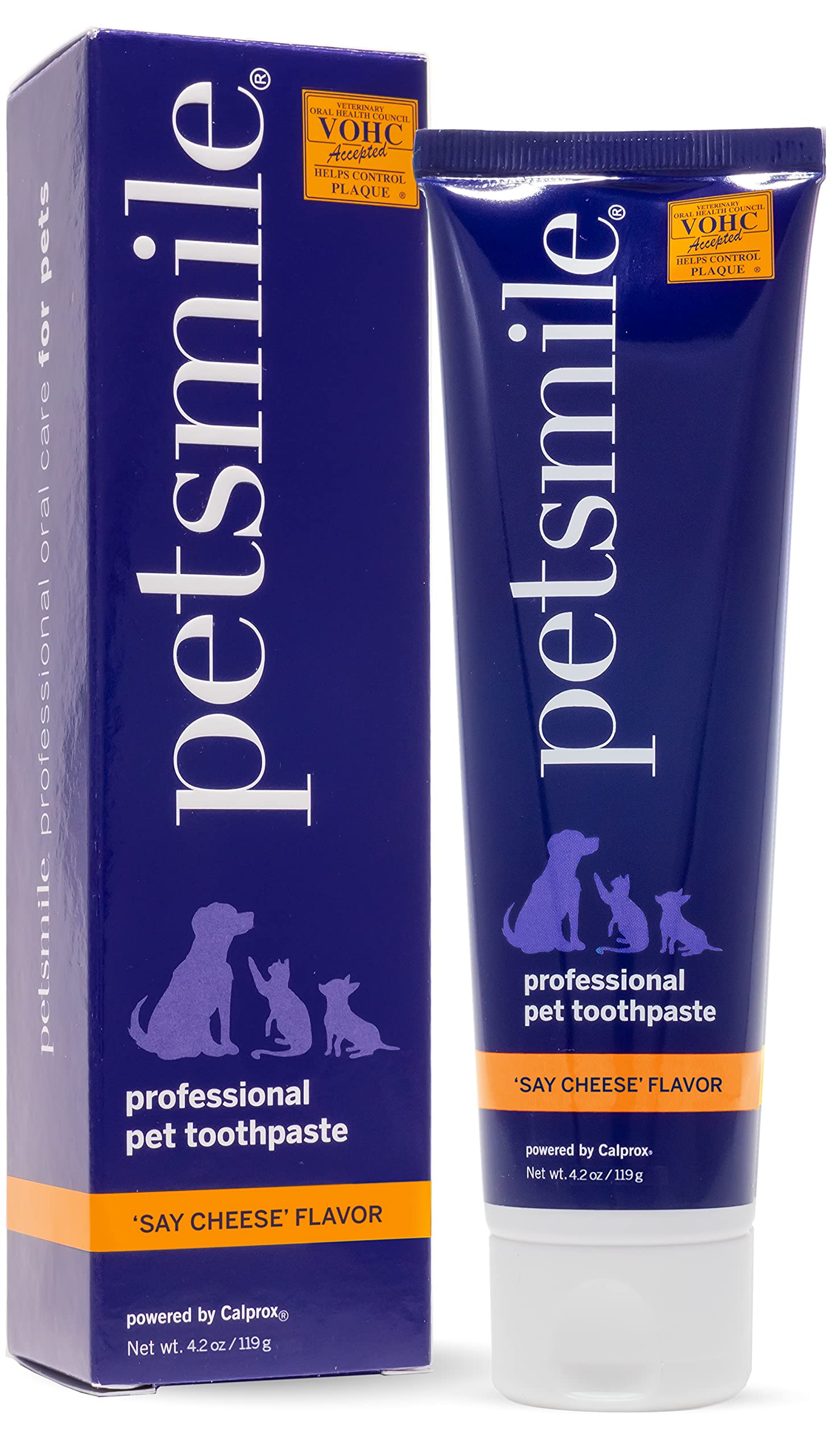 Petsmile Professional Pet Toothpaste for Cats & Dogs - Only VOHC Accepted Toothpaste - Clinically Proven to Control Plaque & Tartar Calprox Formula (Rotisserie Chicken, 2.5 Oz)