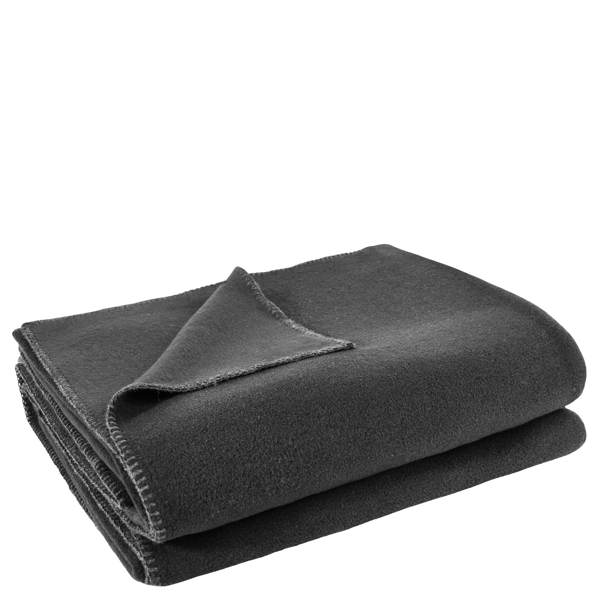 Zoeppritz Since 1828 Soft Fleece Blanket - Polar Fleece Blanket with Crochet Stitch - Fluffy Blanket - 220 x 240 cm - 960 Anthracite Mel. - by ''