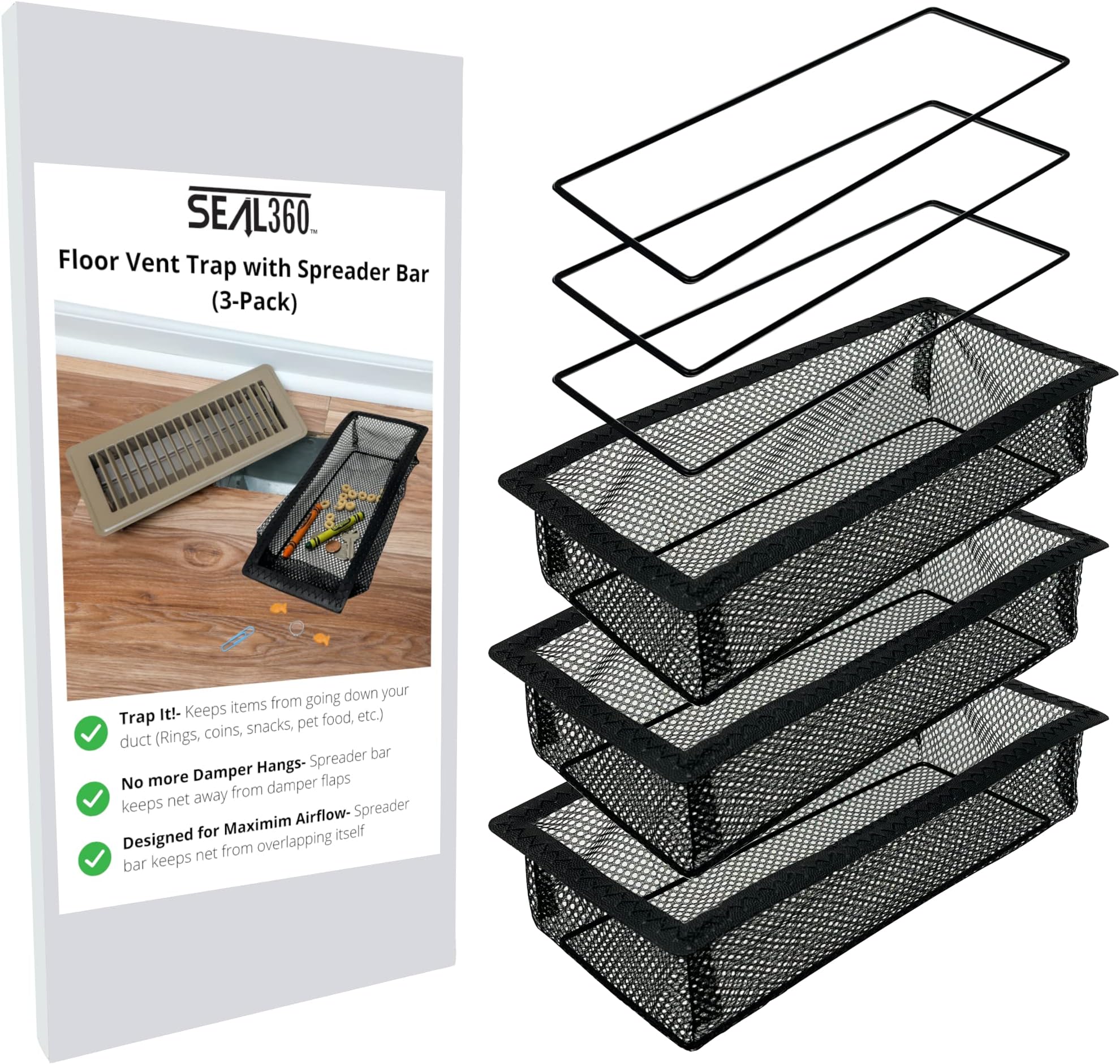 HVAC Metal Register Collars 4" x 10" (1)