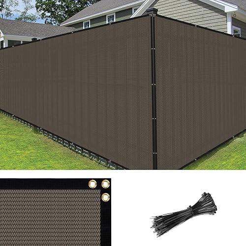 Miniatura 7 de Coarbor Pantalla de privacidad para valla de 6 x 20 pies, cubierta de malla resistente con fijaciones reforzadas y ojales inoxidables para patio al