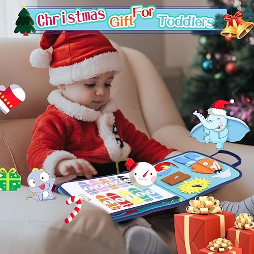 Miniatura 4 de Tablero de actividades Montessori - Juguetes Montessori para niños y niñas de 3 años en adelante, juguetes sensoriales de viaje, libro ocupado para