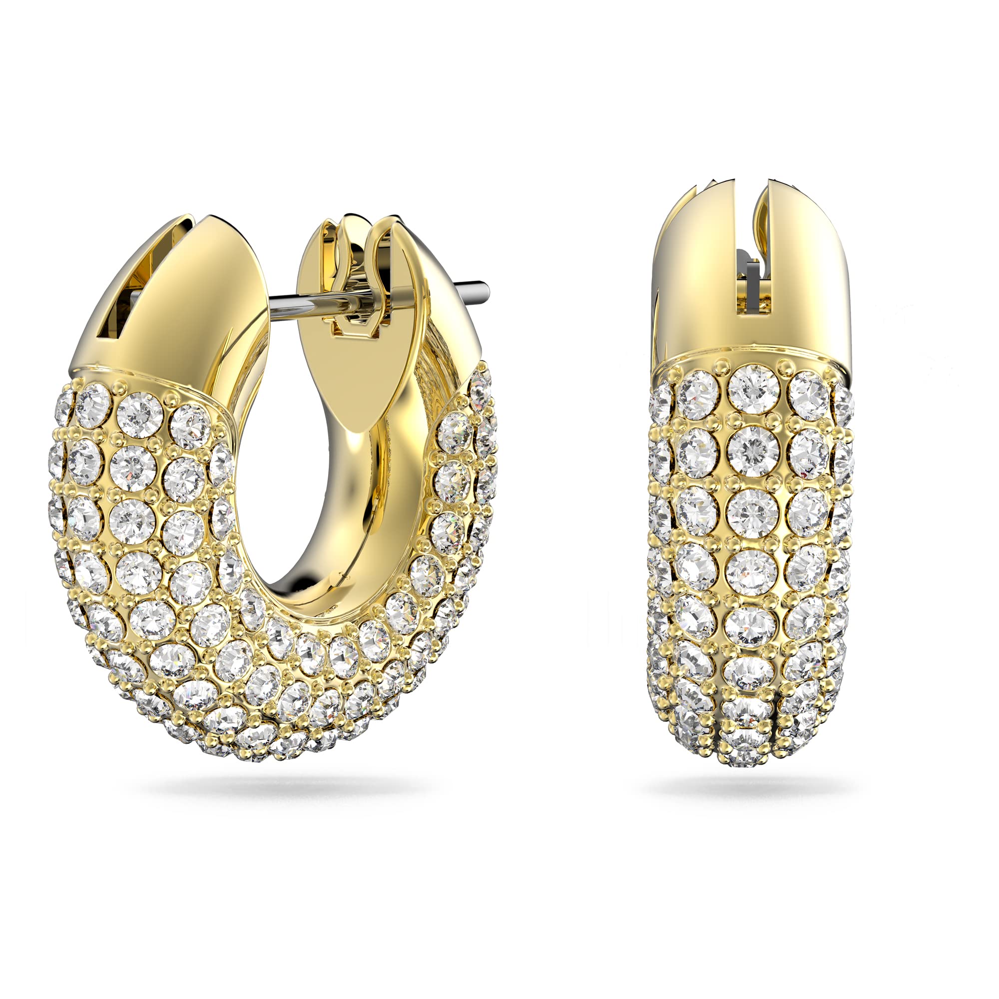 SwarovskiPendientes de Aro Pequeños Dextera para Mujer, Pendientes con Cristales, en Baño Tono Oro, Colección Dextera deSwarovski