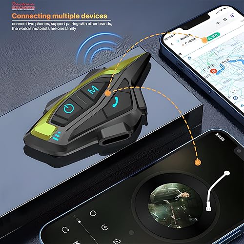 Miniatura 8 de Daytona Helmets - Auriculares Bluetooth para motocicleta, sistema de intercomunicación para motocicleta con audio DSP y tecnología de reducción de