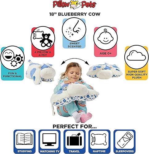 Miniatura 4 de Pillow Pets Juguete de peluche de vaca de arándano perfumado dulce