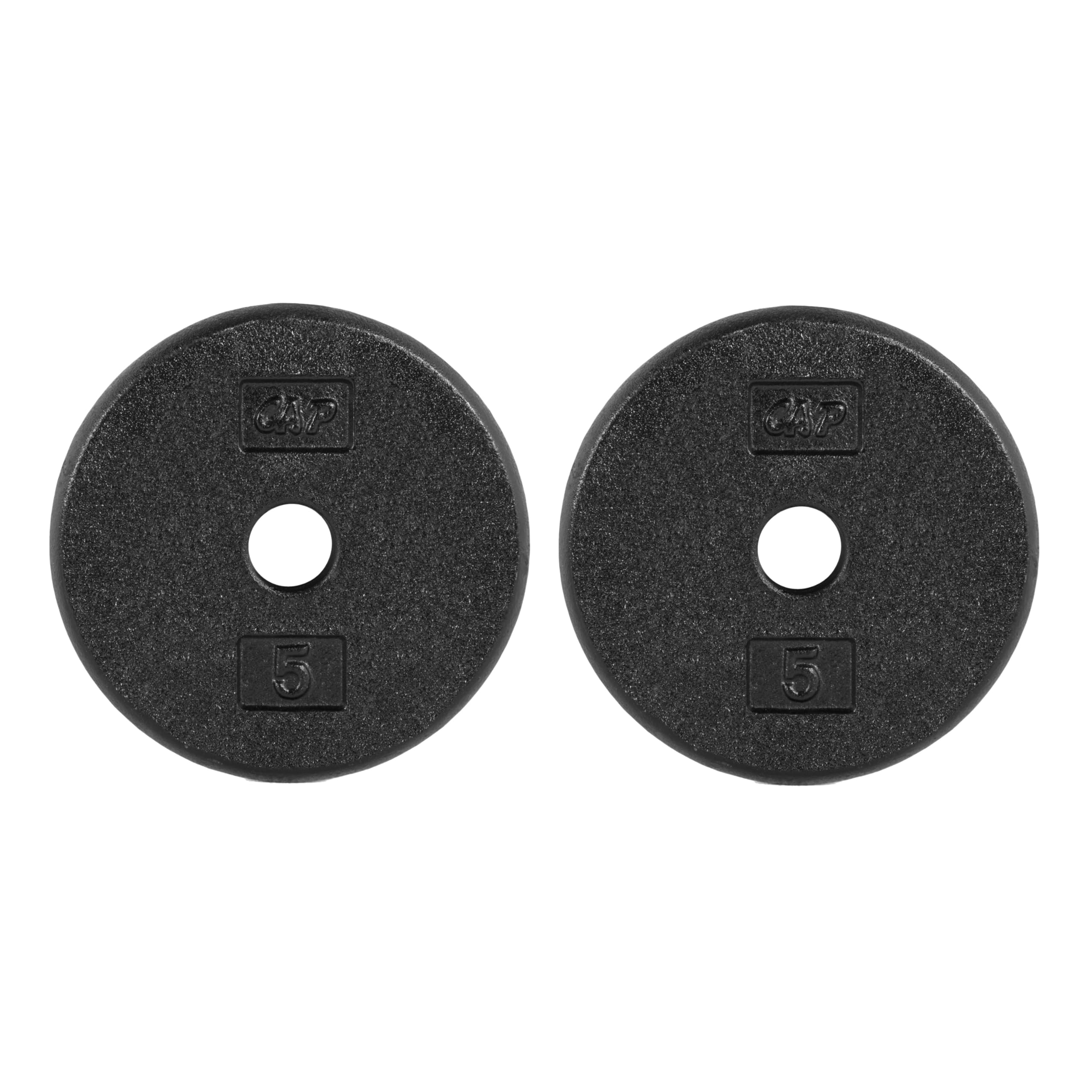 cap barbell standard 1-inch cast iron weight plates - singles & sets | 1.25-50 lbs | multiple options