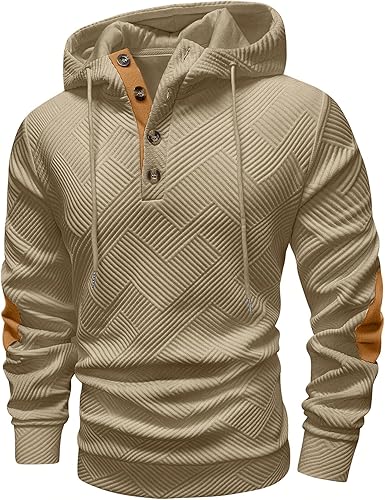 Vssjavun Mens Hooded Sweatshirt Casual Long Sleeve Drawstring Hoodie Pullover Sweatshirts