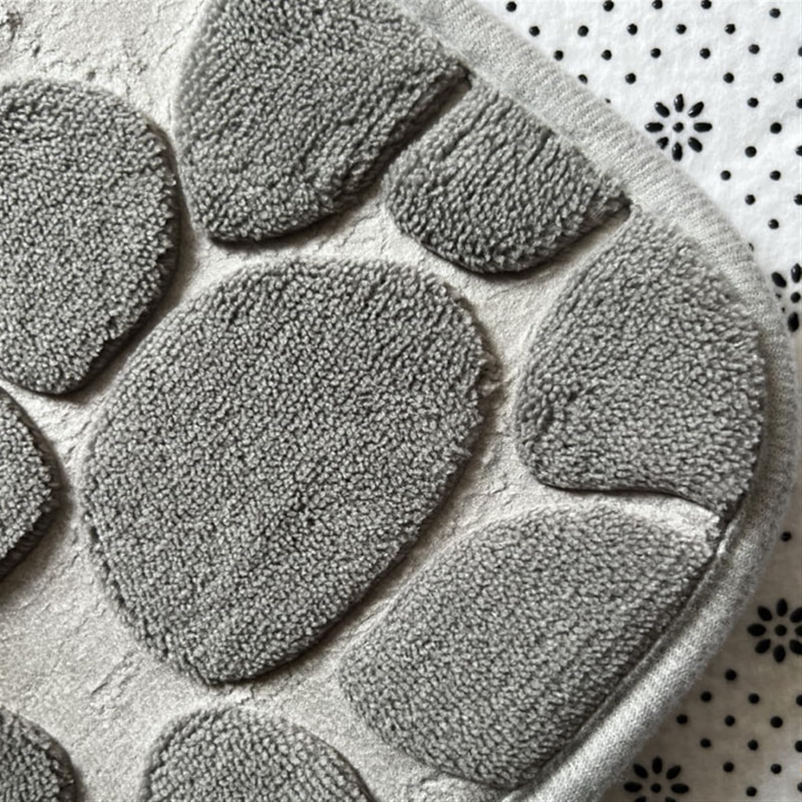 Tapis Rond En Chenille, Tapis De Bain En Chenille Shaggy Antidérapant