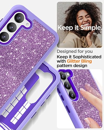 Miniatura 9 de AICase Funda transparente resistente para Galaxy S23 Plus con protector de pantalla de vidrio templado y parachoques de silicona suave a prueba de