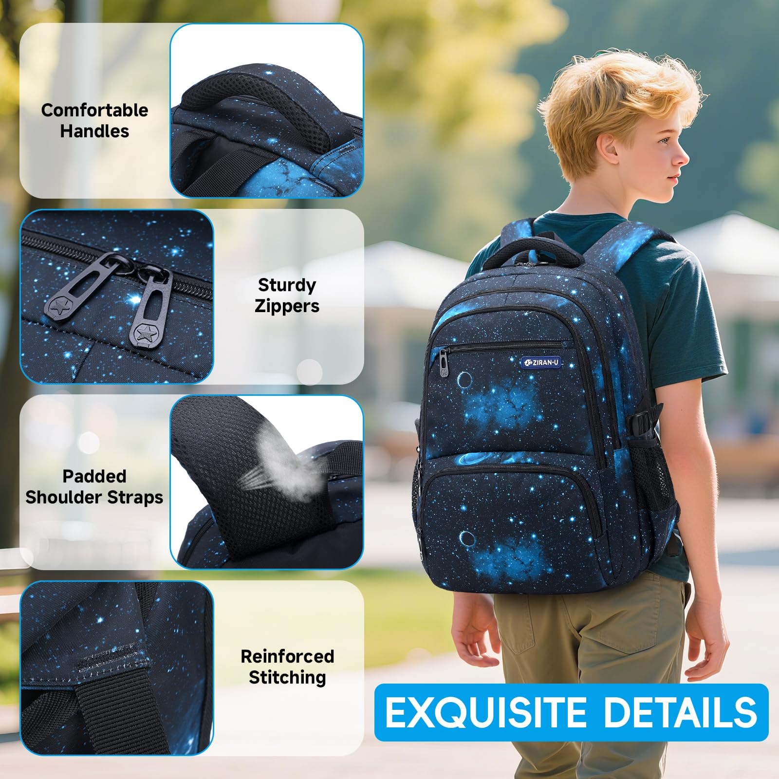 Amythe Zaino per Ragazzi Zaino Scuola Elementare e Media, Zaini Impermeabile dal Design Ergonomico, Zainetto Casual Bambini Buono per La Scuola e i Viaggi