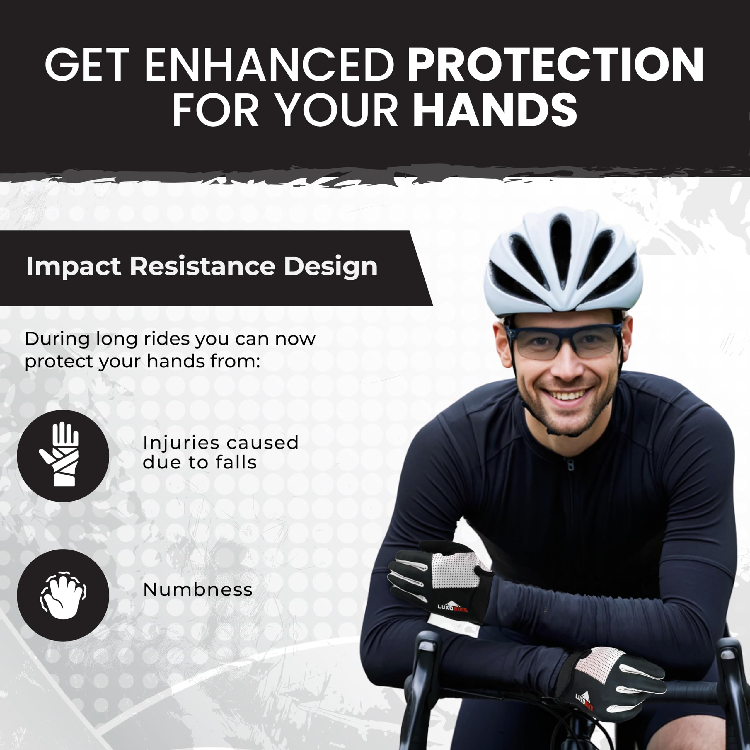 Guantes de ciclismo para mujer, ligeros, transpirables, con absorción de golpes, guantes deportivos de dedo completo con pantalla táctil, guantes de bicicleta de carretera para hombre