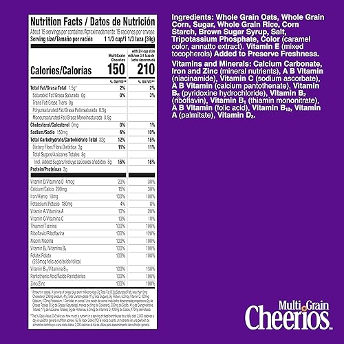 Vista 36 de Cheerios Multi Grain Cheerios Heart Healthy Cereal, caja de cereales de 9 onzas (paquete de 2)