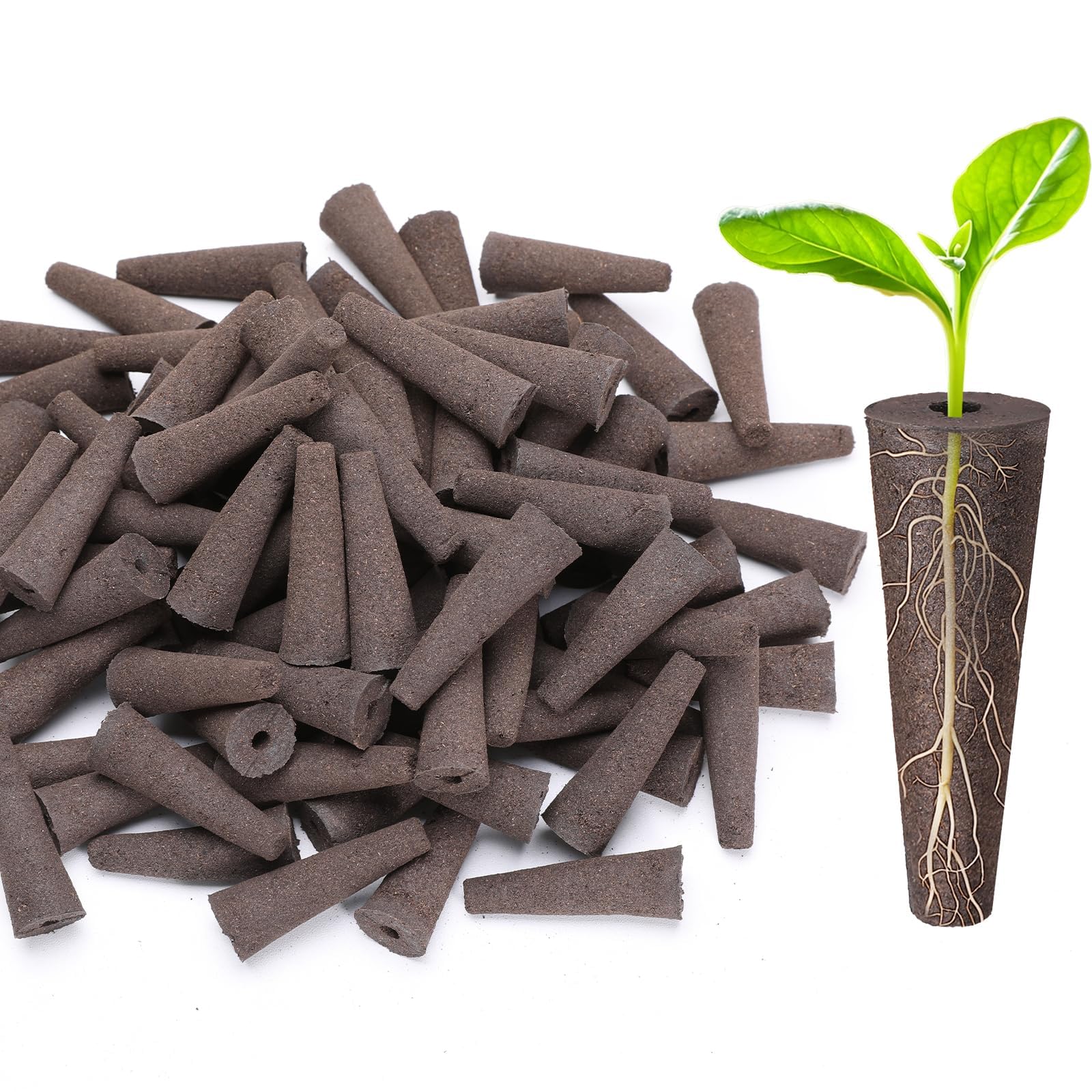 Ehoter 50Pcs 50 Pack Grow Sponges Hydroponic Sponges For Seed Starter Pods Root Growth Replacement Pods For Vegetables Herbs Flowers Propagation Seedling Refill Sponge (50Pcs)
