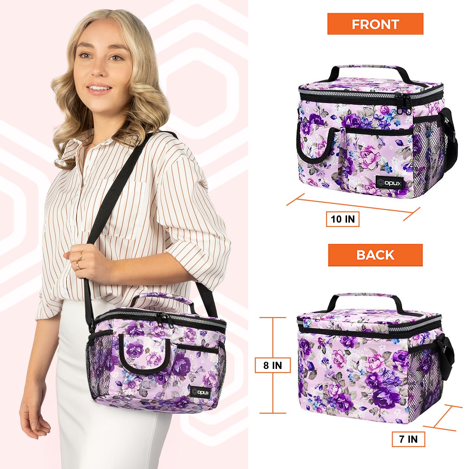 ご確認用　4 opux 断熱ランチバッグ 男女兼用 漏れ防止 保温ランチボックス 仕事