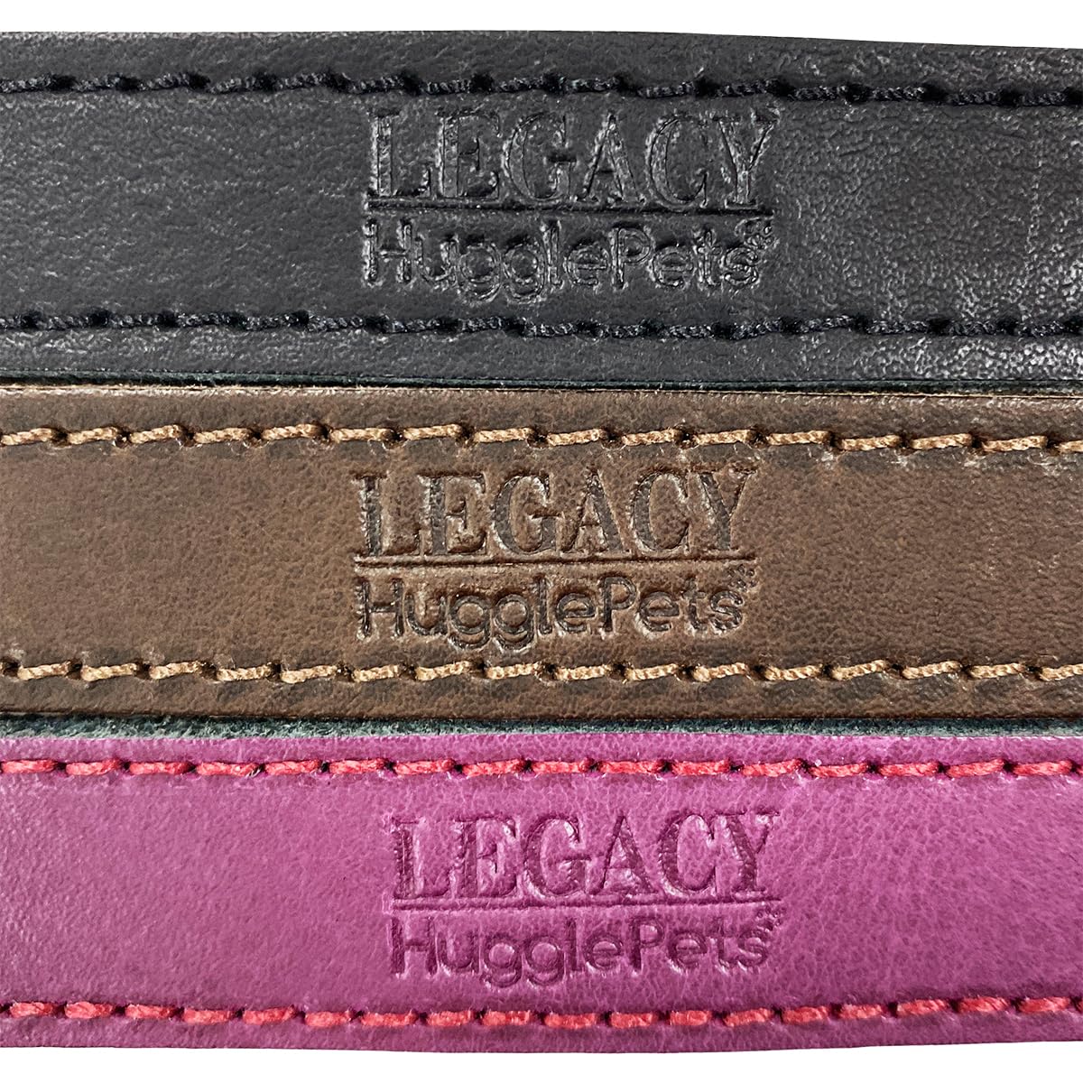 HugglePets Leather Dog Collar and Lead Set Legacy British Handmade Leather (Black, Extra Small 25-30cm), Extra Small 25 - 30cm - Image 4