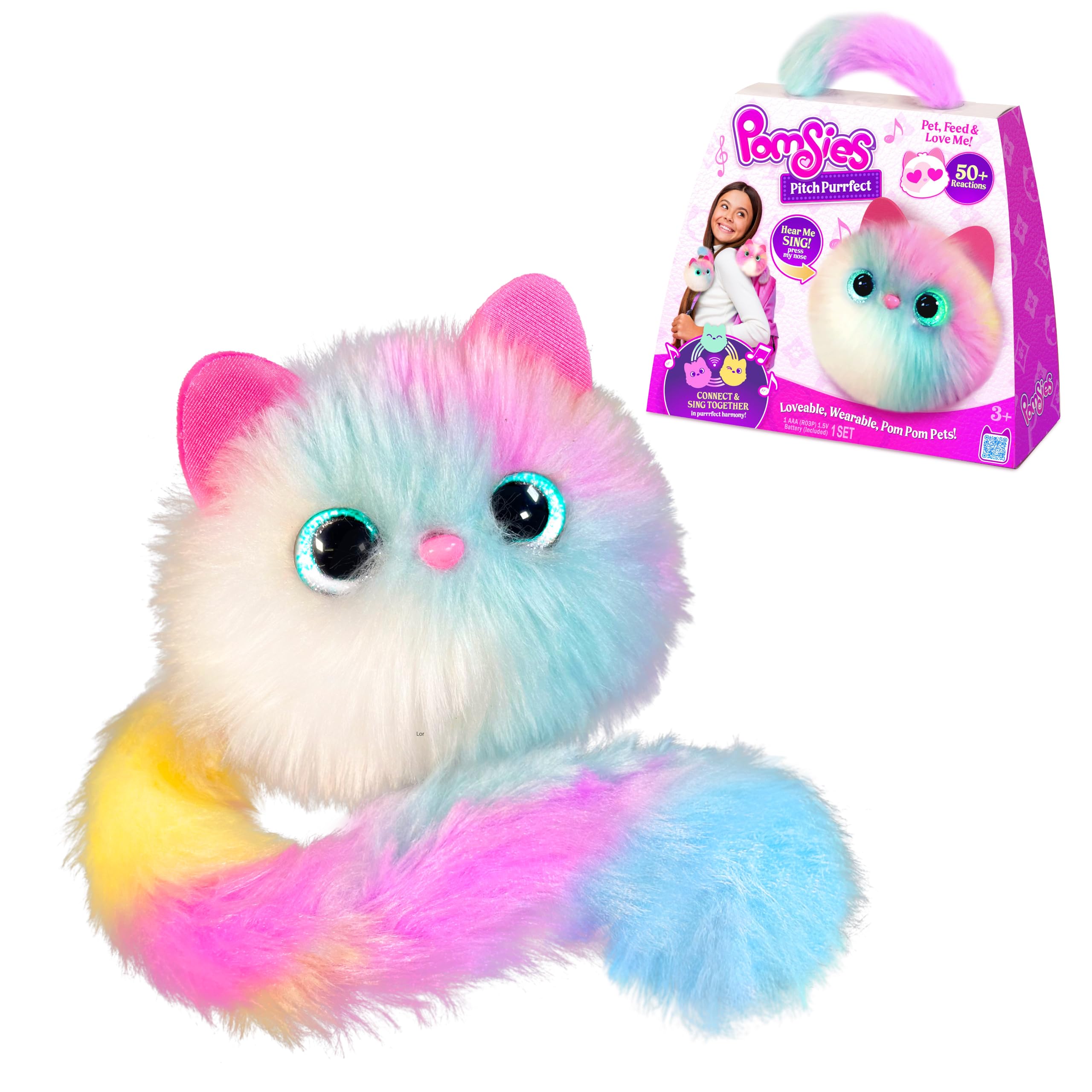 おすわりPOMぬいぐるみ　フラワー プリント　キャップクッションセット Amazon.com: Pomsies Pitch Purrfect Skye - Interactive Musical Pet