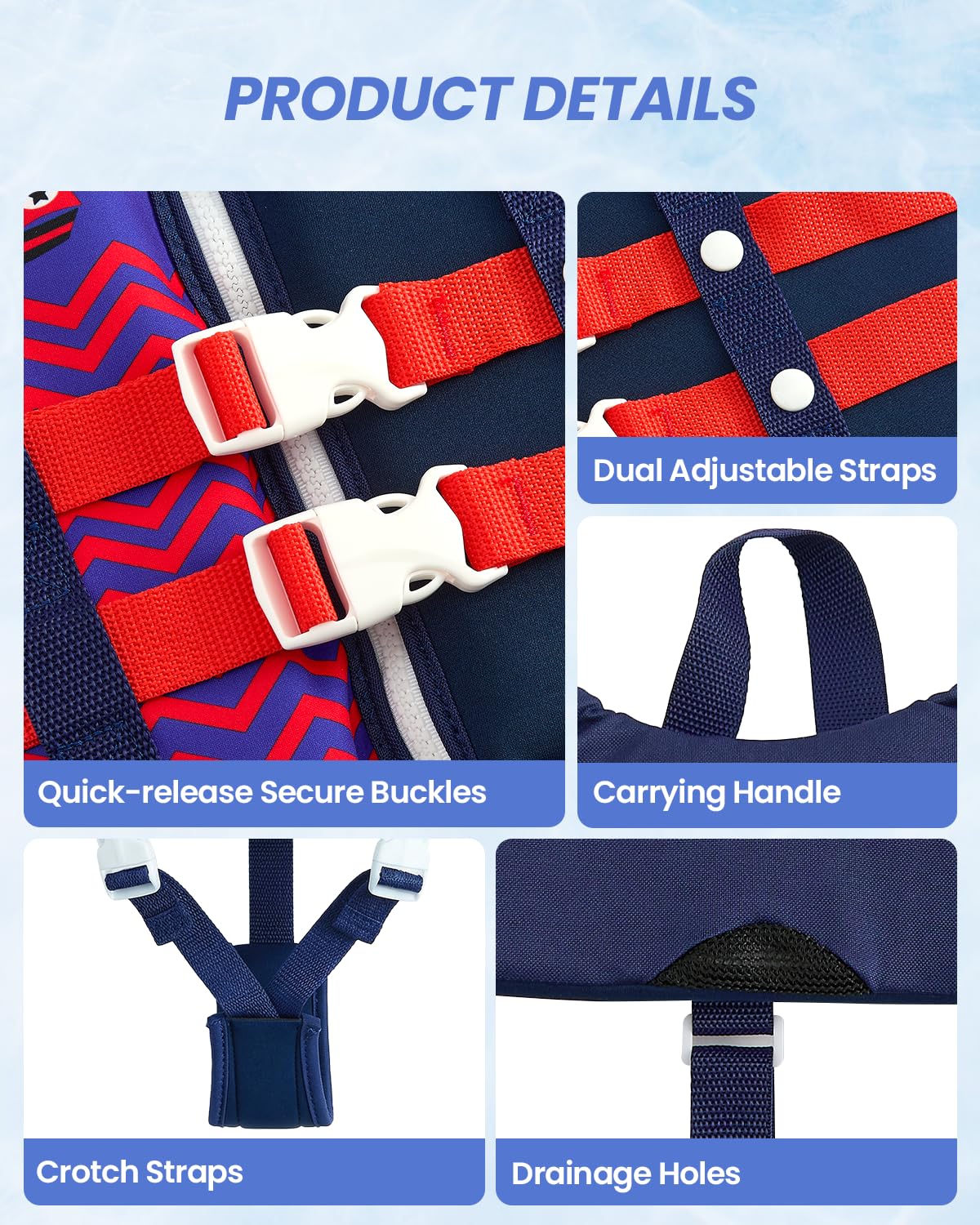 Gogokids Chaleco de Natación para Niños Chaqueta Flotante - Traje de Flotabilidad Traje de Baño para Niños Comenzar a Nadar Niños Niñas Traje de Baño