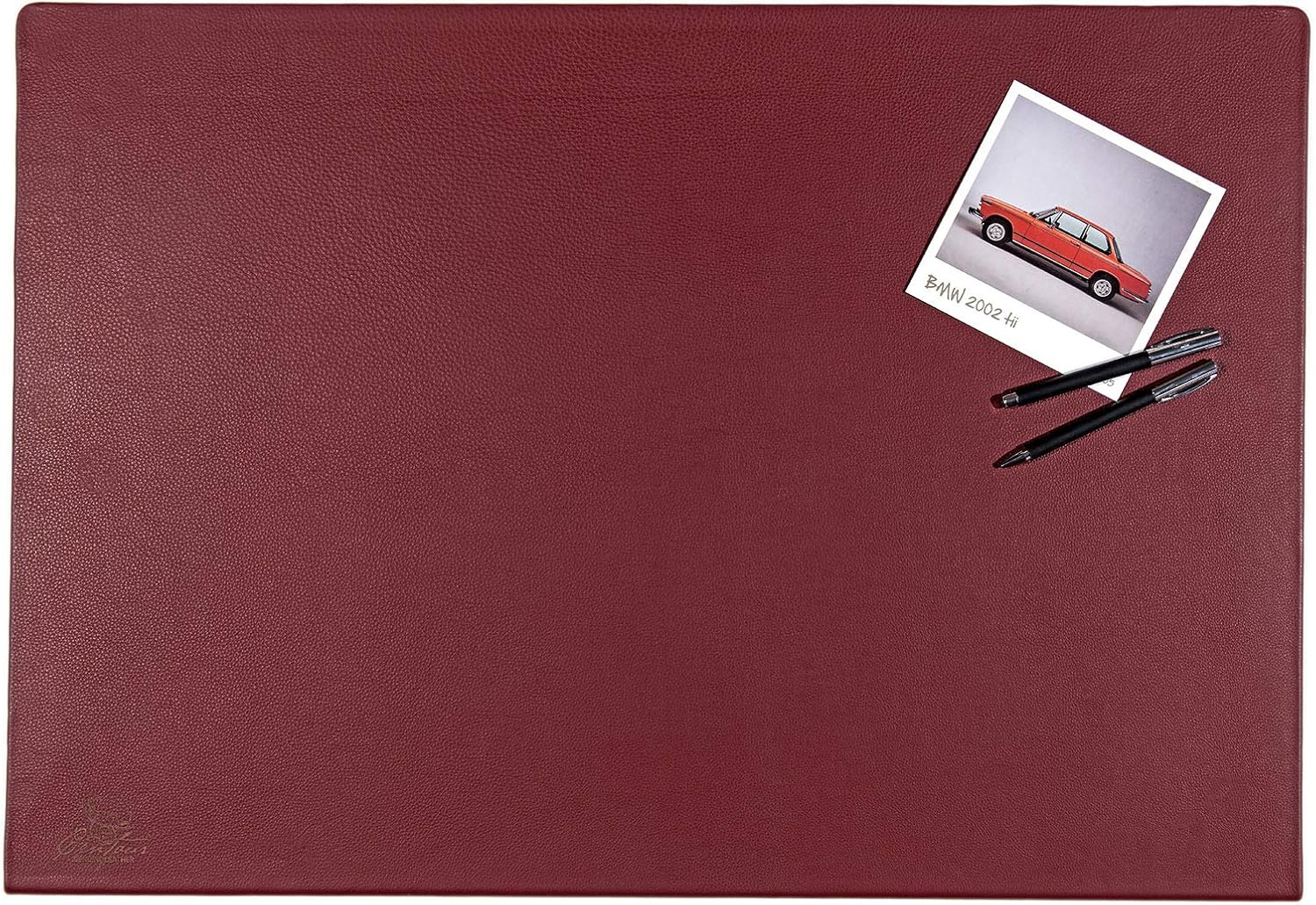 Centaur - 100% Genuine Leather Desk pad - 31,49 x 21,65 inch Ideal for Office and Home with Edge Protection 90° Angled - Leather Writing pad - Handmade in Germany (Wine red)