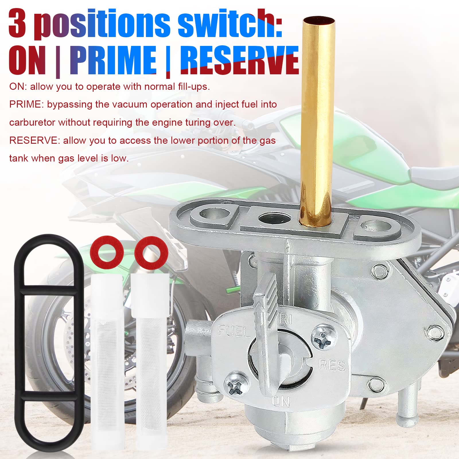 Amazon.com: SOAJEE Gas Tank Fuel Petcock Valve Compatible with