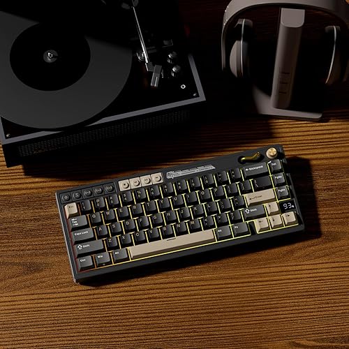 Miniatura 8 de RK ROYAL KLUDGE Teclado inalámbrico para juegos M65 con perilla de volumen, 60% teclado mecánico intercambiable en caliente 2.4GBTUSB-C, montaje en