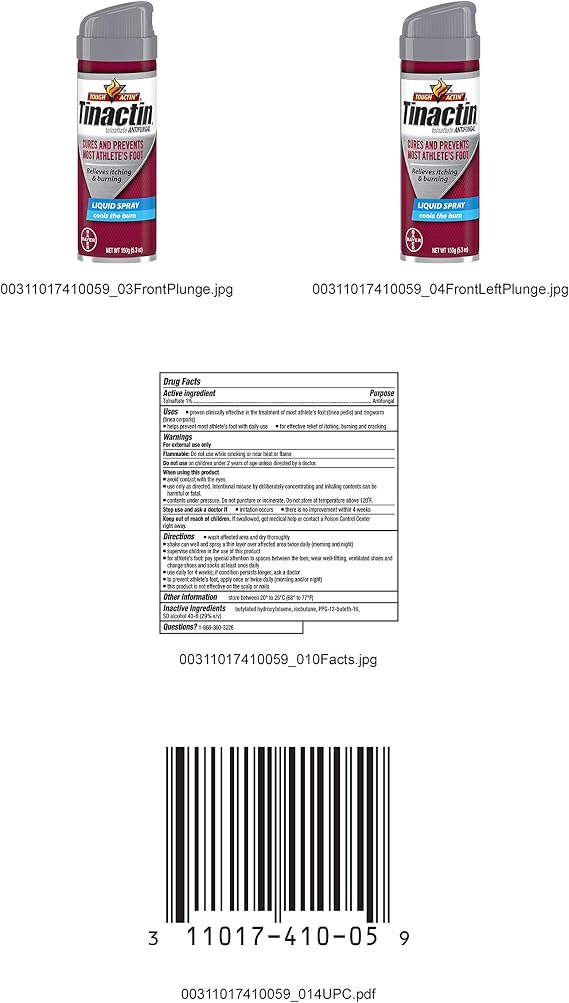 Tinactin Antifungal Liquid Spray 5.30 oz (Pack of 8)