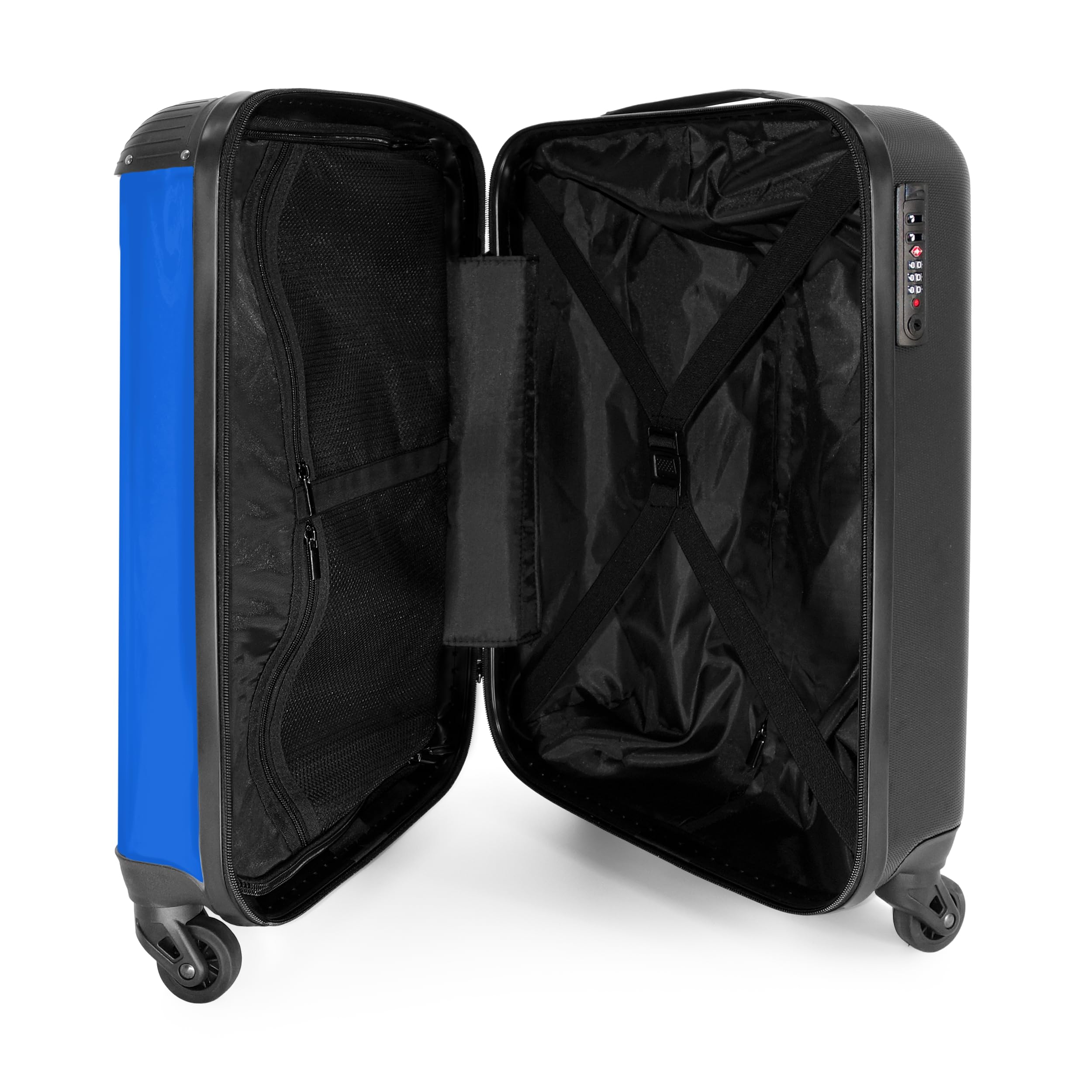 NoBoringSuitcases.com Valigia Trolley Bagaglio Personalizzabile 10 kg 55x40x20 cm (Calcio - Maglia Gara Home Italia 2022 - Blu)