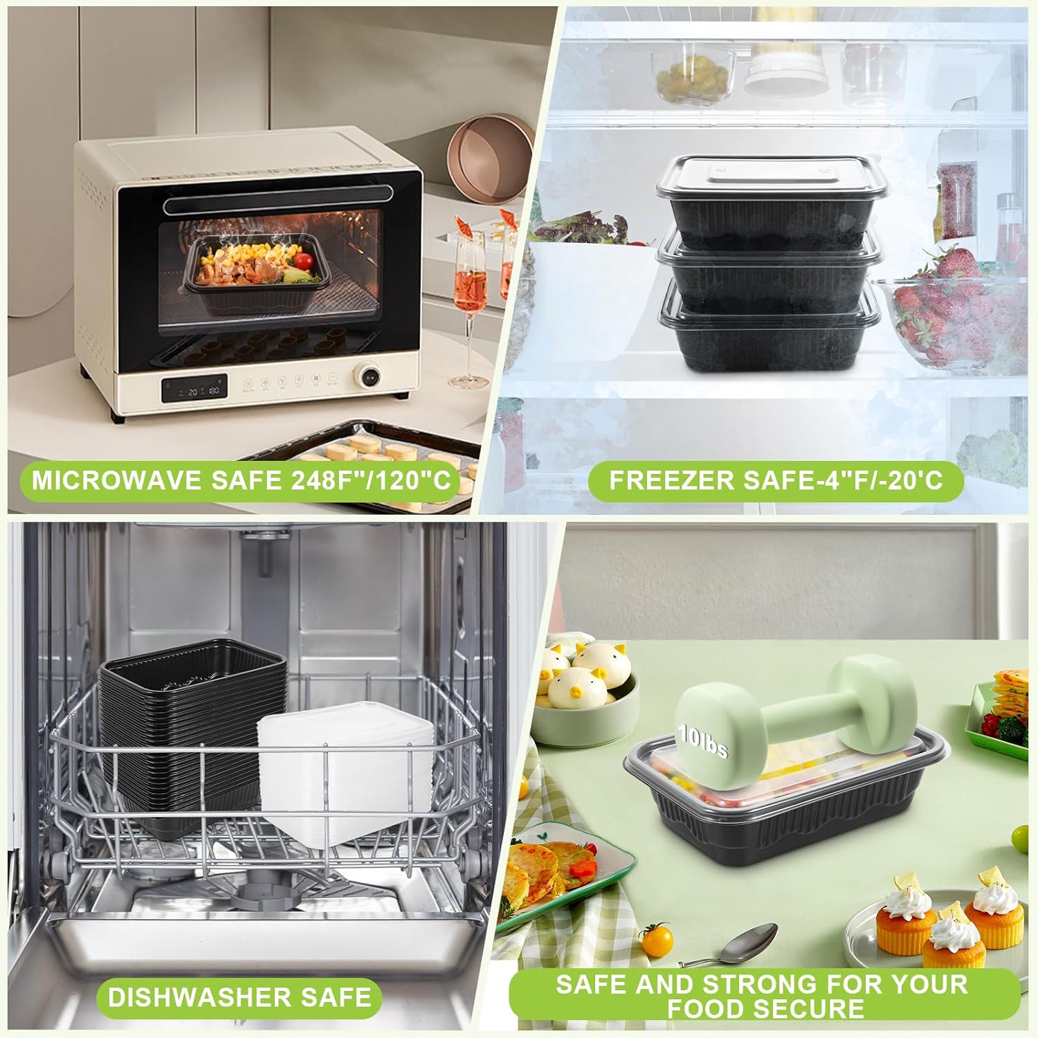 25-Pack Meal Prep Containers,22 Oz 1-Compartment to go Food Containers with Lids, Reusable Lunch Box |BPA Free|Stackable, Microwave/Dishwasher/Freezer Safe - Image 4