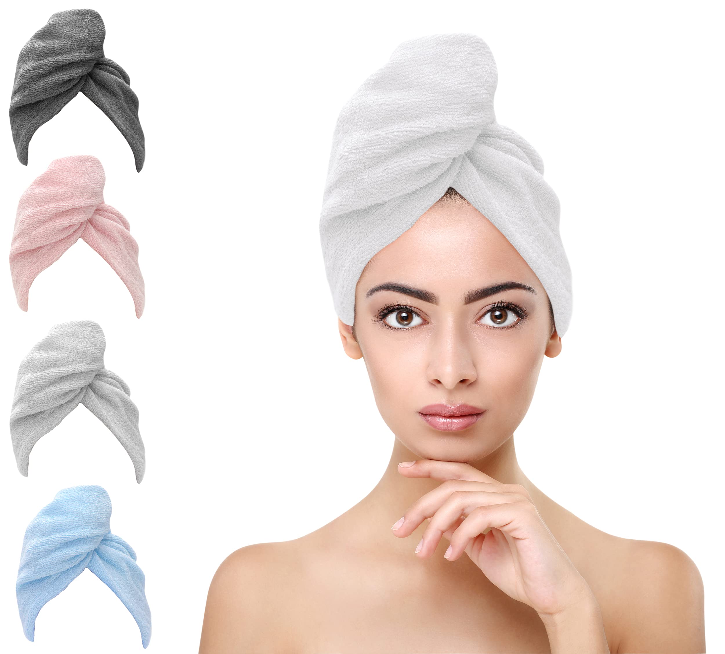 MUSHBamboo Ultra Soft & Absorbent Hair Wrap Towel (Ruby Red,1) 500 GSM