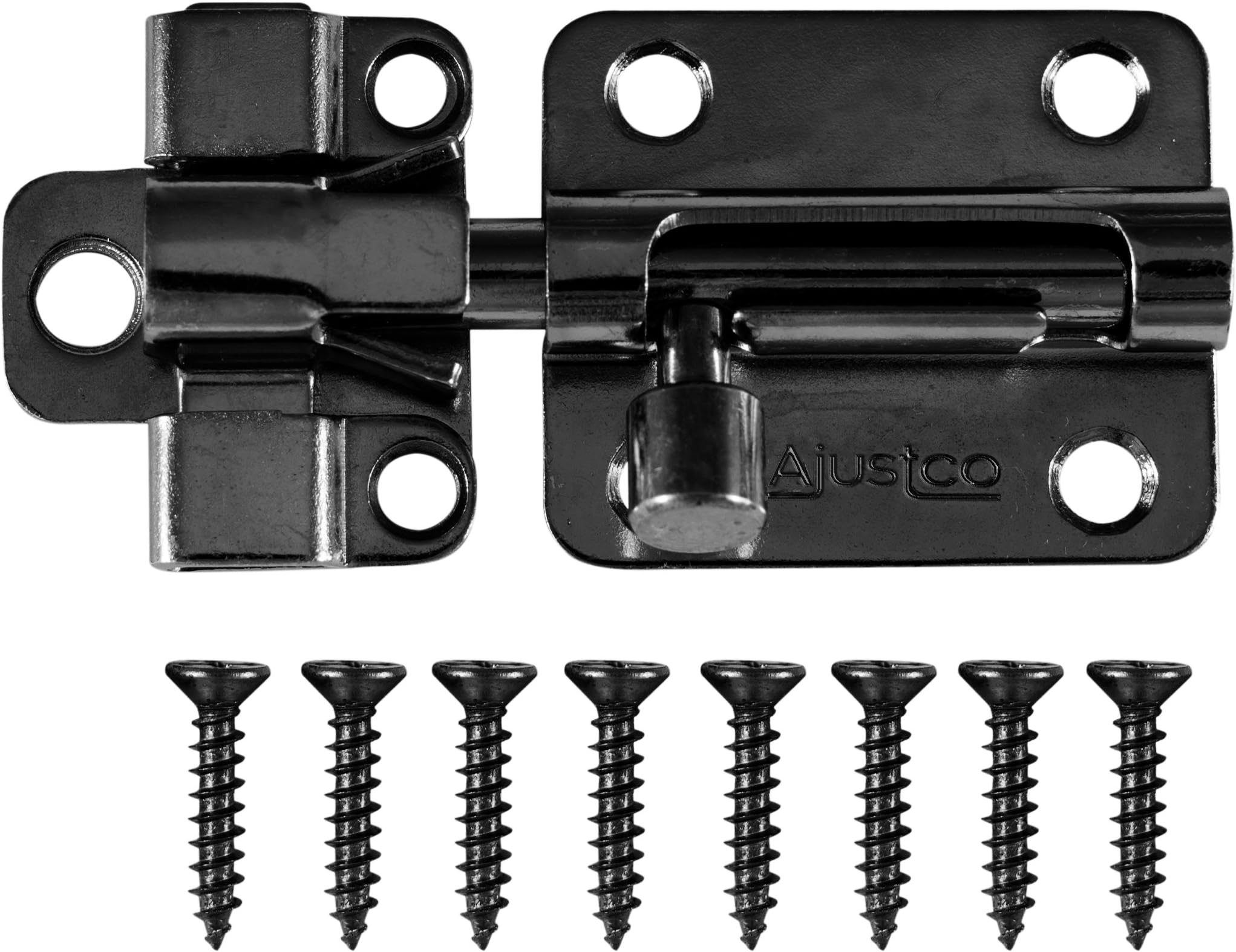 Ajustlock 64mm Steel Barrel Bolt Lock - Black