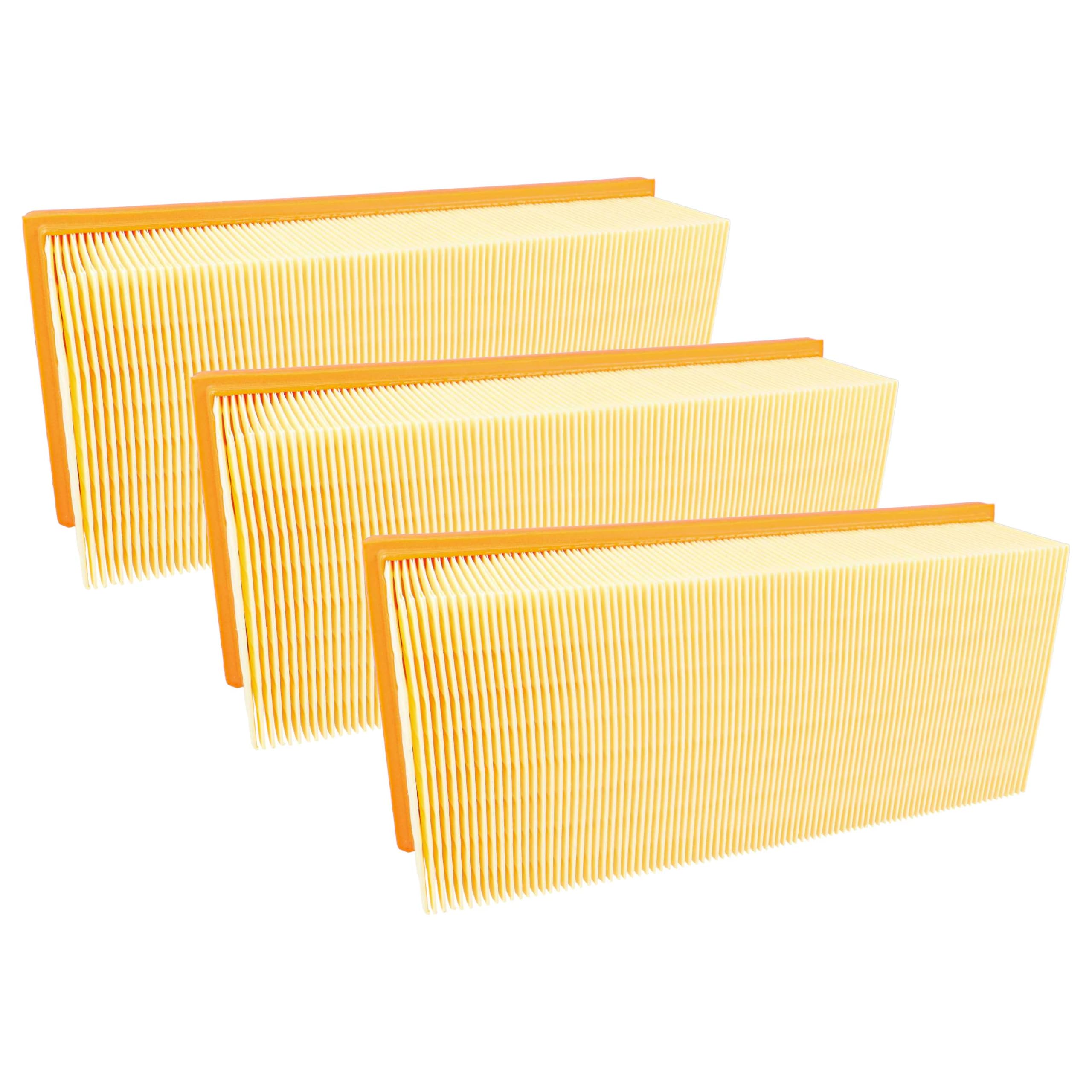vhbw 3x Filtro plisado plano reemplaza Kärcher 6.907-276.0