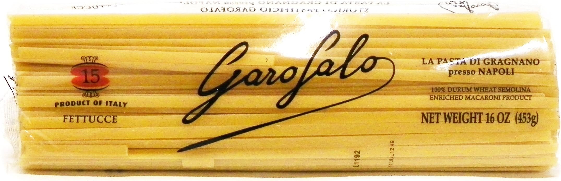 Garofalo - Premium Durum Wheat Semolina Fettucce Pasta, Italian Made, Bronze-Drawn, Al-Dente, One-Ingredient Pasta (4 pack)