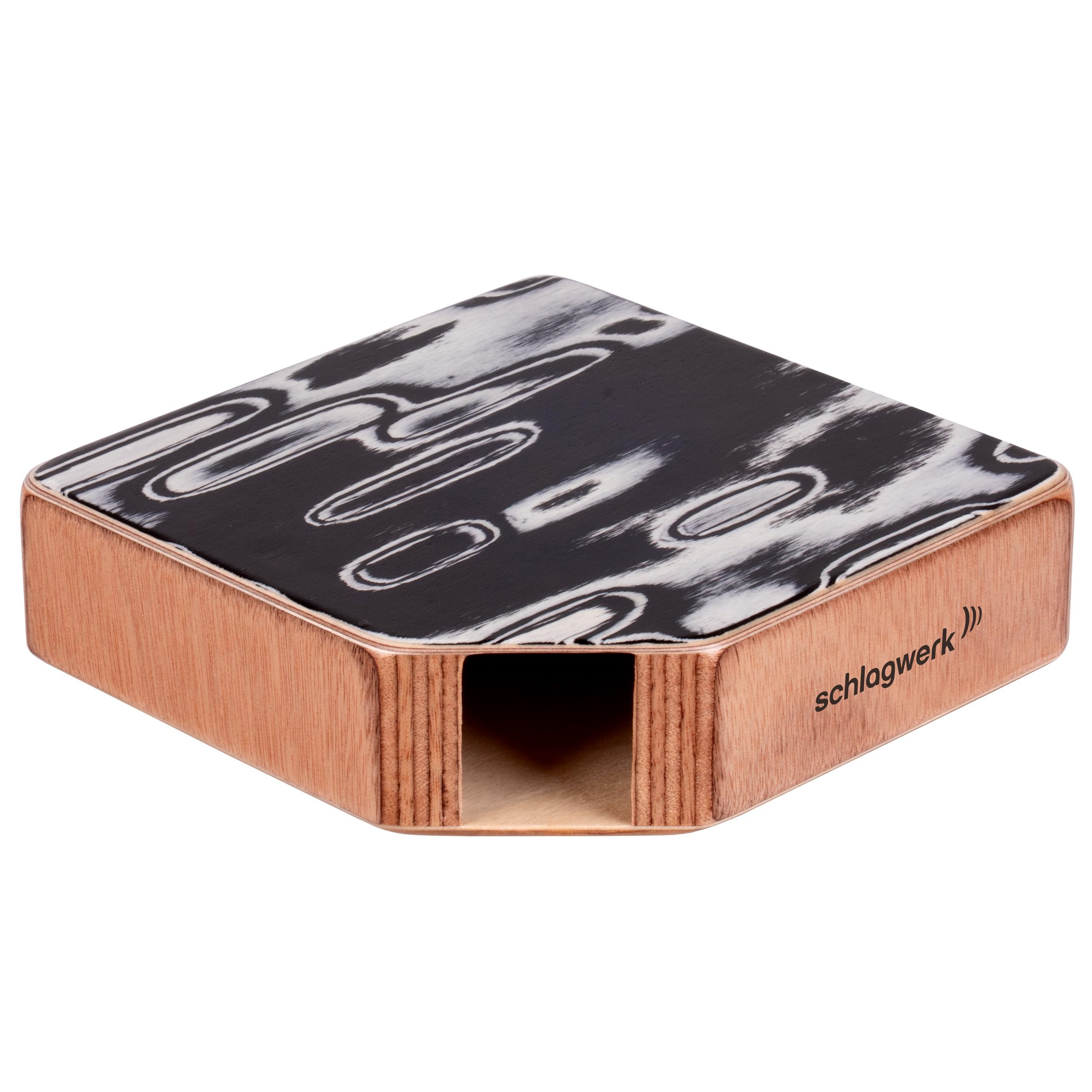 Schlagwerk WB16 Pocket Bongo Profundo – Bongo ultracompacto de madera de Gabón – Complemento de cajón – Complemento para batería – Dedo 15,5 × 15,5 × 4 cm – Ideal para percusión, estudio, vivo y calle