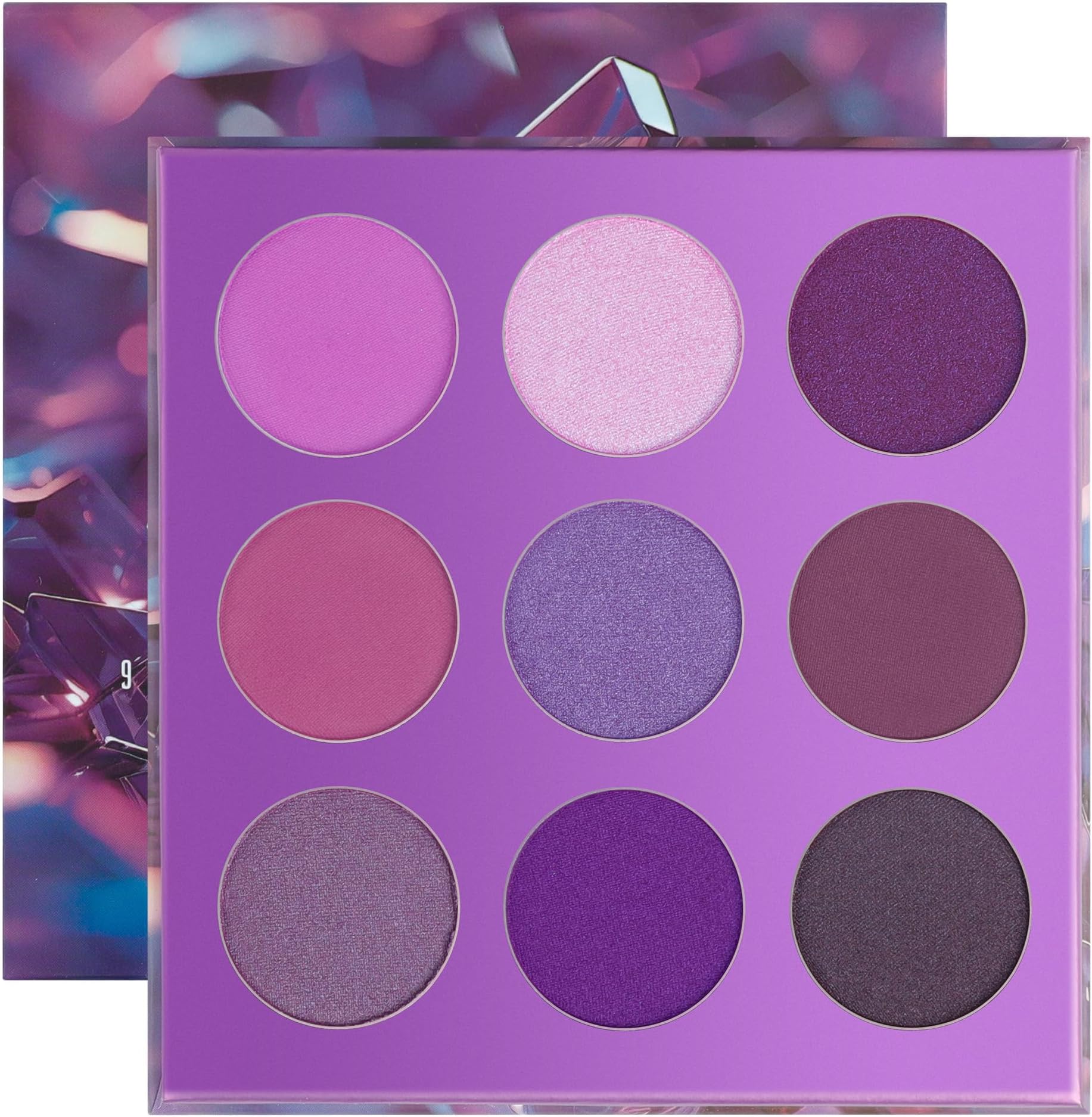 – Docolor 9 Colours Deep Purple Eyeshadow Palette Shadow Palette Highly Pigmented Mattes Shimmers Nature Smokey Glitter Cream Colorful Powder Waterproof Makeup Palette-Space