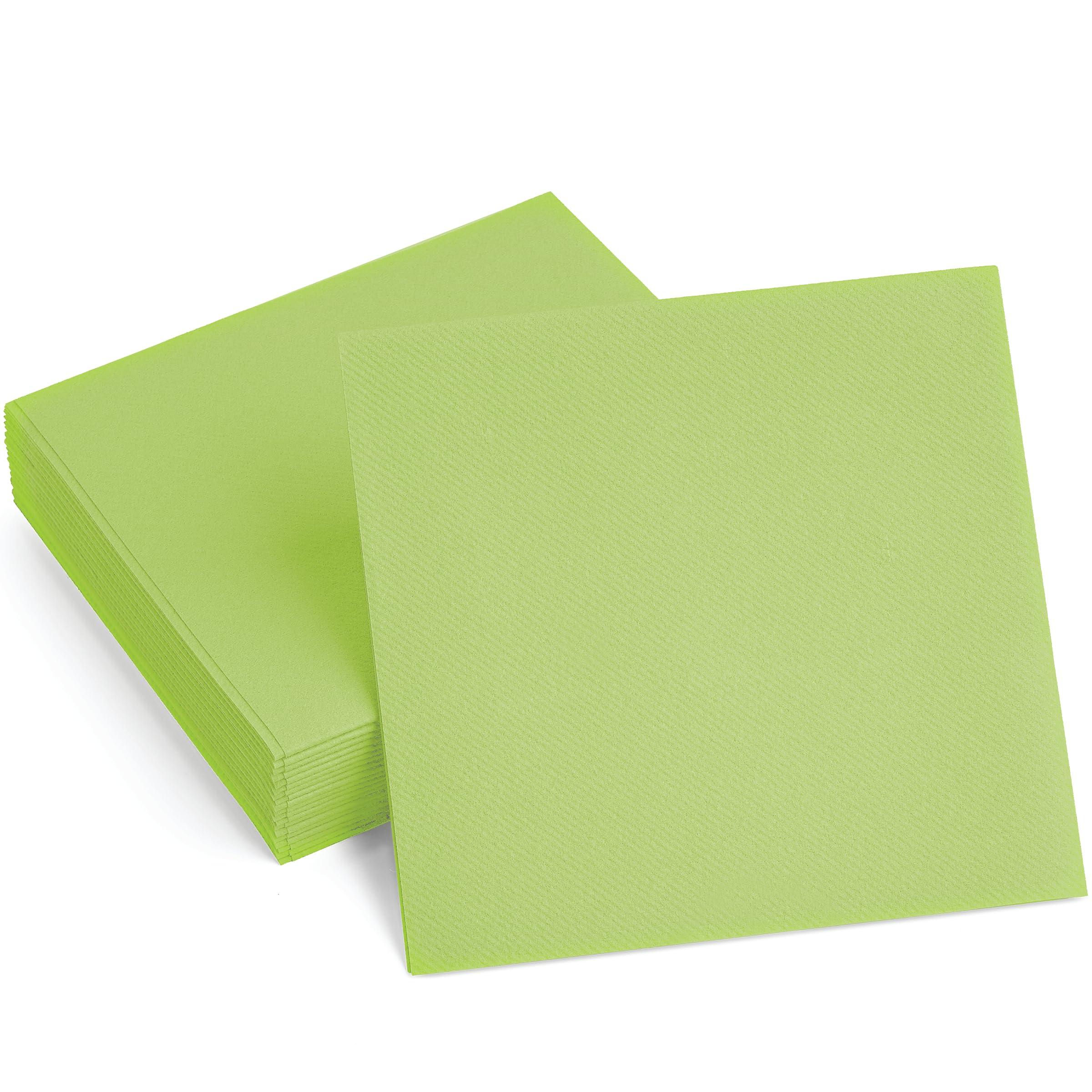Servilletas de papel de colores con tacto de lino, servilletas decorativas de color verde claro, suaves y absorbentes, para cocina, fiesta, boda, cena o cualquier ocasión (paquete de 100)