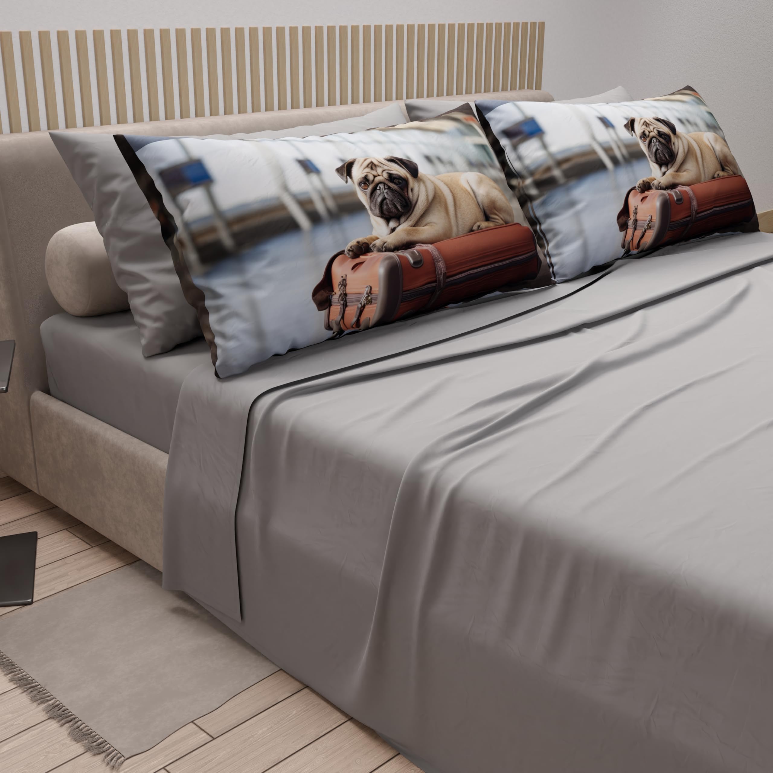 PETTI Artigiani Italiani, Animal Bed Linen with Dogs in Cotton with Pillowcases in Digital Print, Double Bedsheets - Image 2