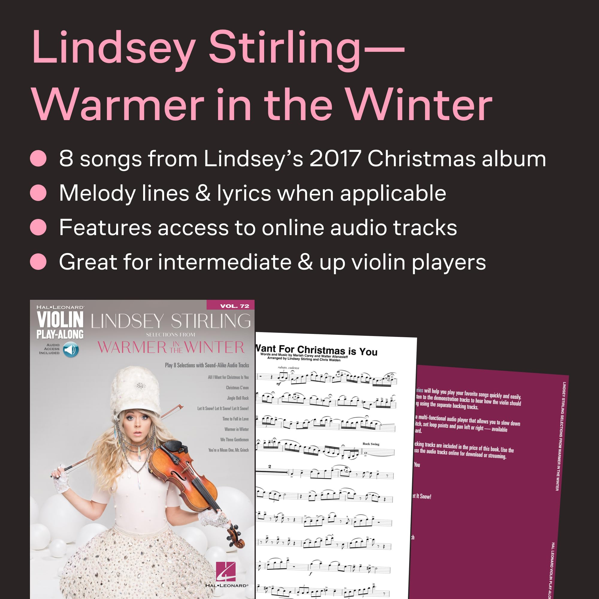 Lindsey Stirling Selections from Warmer in the Winter (Hal-Leonard Violin Play-along, 72)