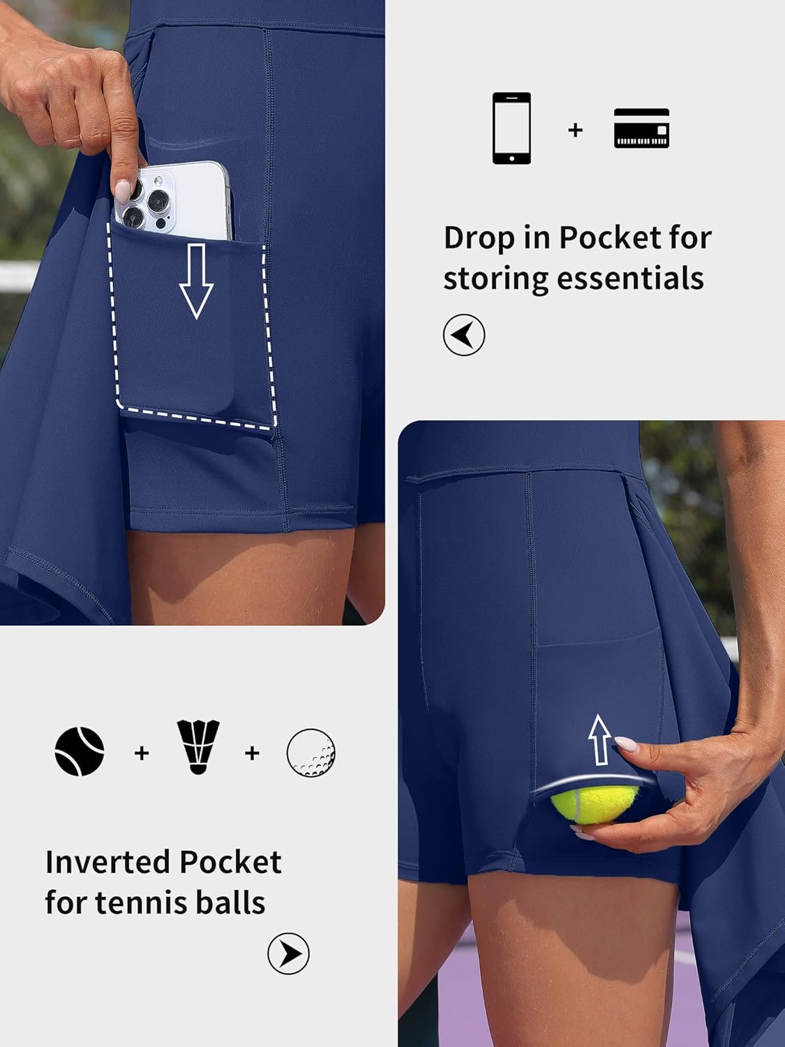 ATTRACO Tennis Dress Golf Outfits for Women Sleeveless Side Slit Active Dress Workout Romper Dresses - Image 6