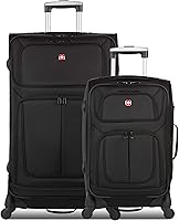 Vista 18 de SwissGear - Equipaje suave expandible Sion con ruedas, Negro