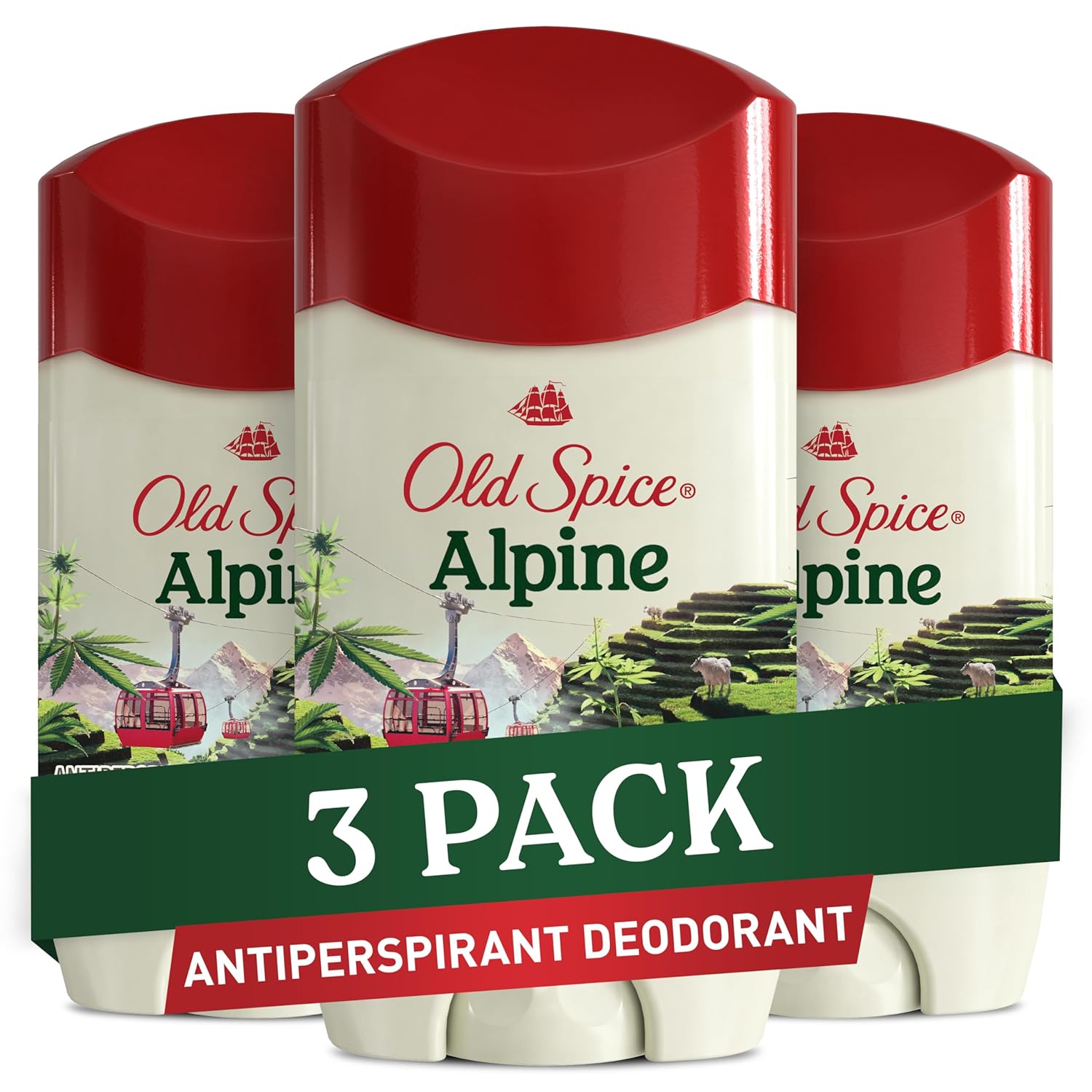 Old Spice Men’s Antiperspirant & Deodorant Alpine with Hemp Oil, 2.6oz (Pack of 3) Old Spice Men’s Antiperspirant & Deodorant Alpine with Hemp Oil, 2.6oz (Pack of 3)