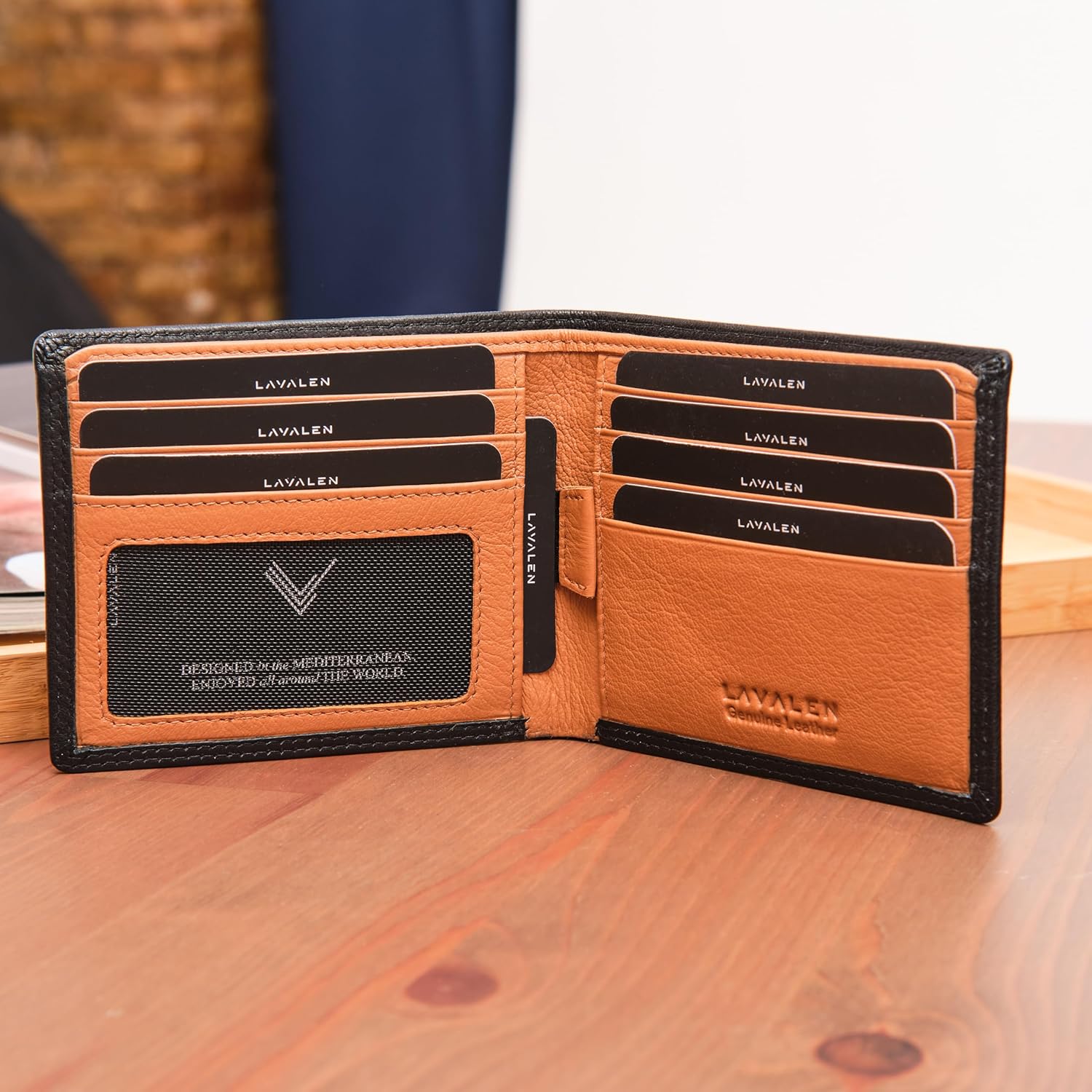 Slim Leather Wallet for Men - Mens Wallet Bifold - Holds Bills, Credit Cards - Carteras para Hombres Piel - Billeteras de Hombres Cuero Original - Front Pocket - Full Grain RFID Blocking - Image 9