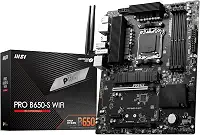 MSI Placa-mãe PRO B650-S WIFI V1 ProSeries (processadores AMD Ryzen 9000/8000/7000, AM5, DDR5, PCIe 4.0, slots M.2, SATA 6Gb/s, USB 3.2 Gen 2, HDMI/DP, Wi-Fi 6E, Bluetooth 5.3, LAN de 2,5 Gbps, ATX)