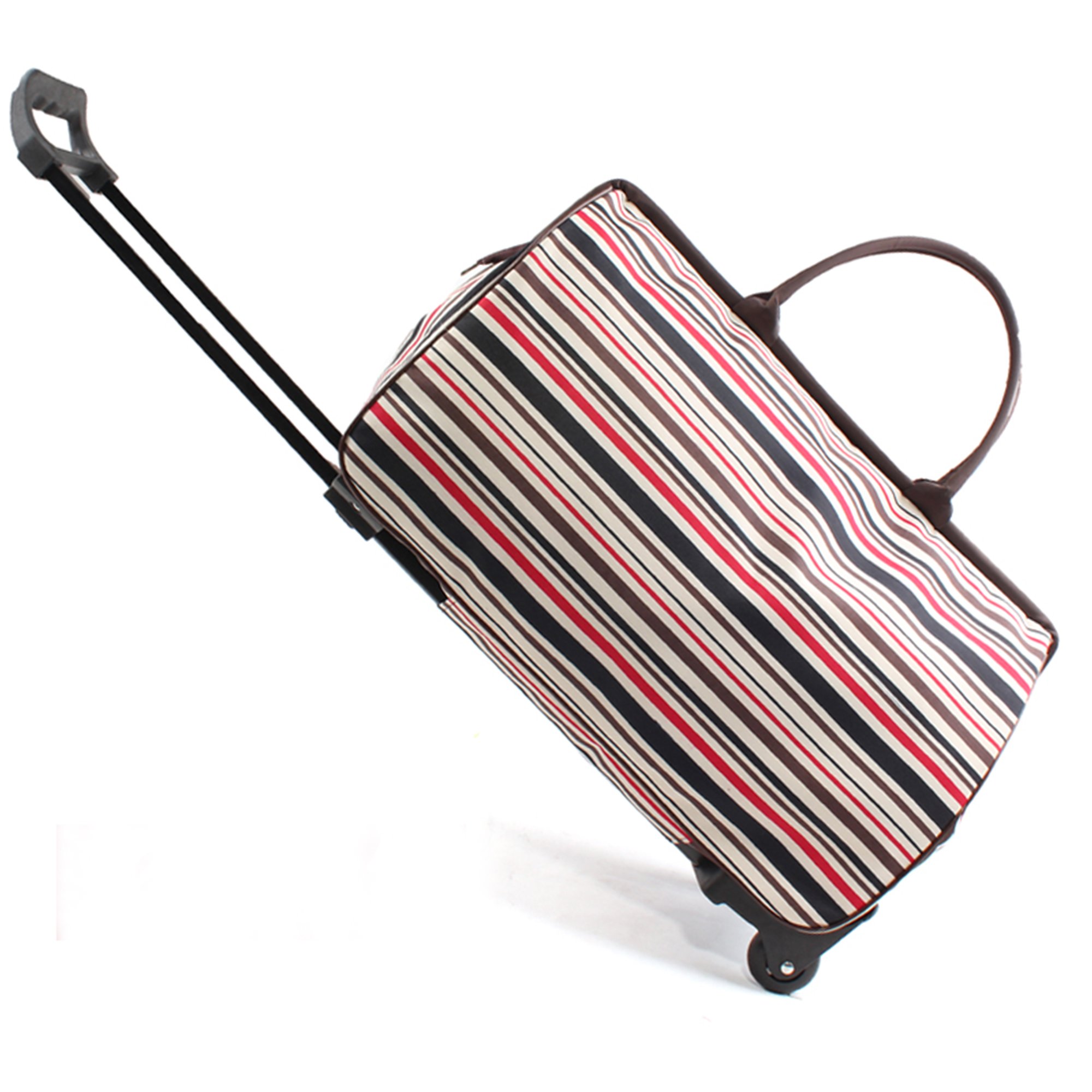 Jeemiter 20inch Luggage Rolling Duffle trolley travel bag tote Carry-On with Boho style for Women Short Term Trips Weekend Excursion