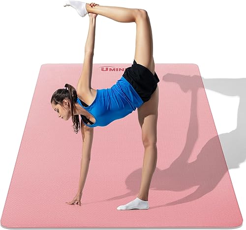 UMINEUX Tapete de yoga grande para hombres y mujeres de 14 y 25 pulgadas, extra grueso, TPE para entrenamiento en casa, gimnasio, antideslizante,