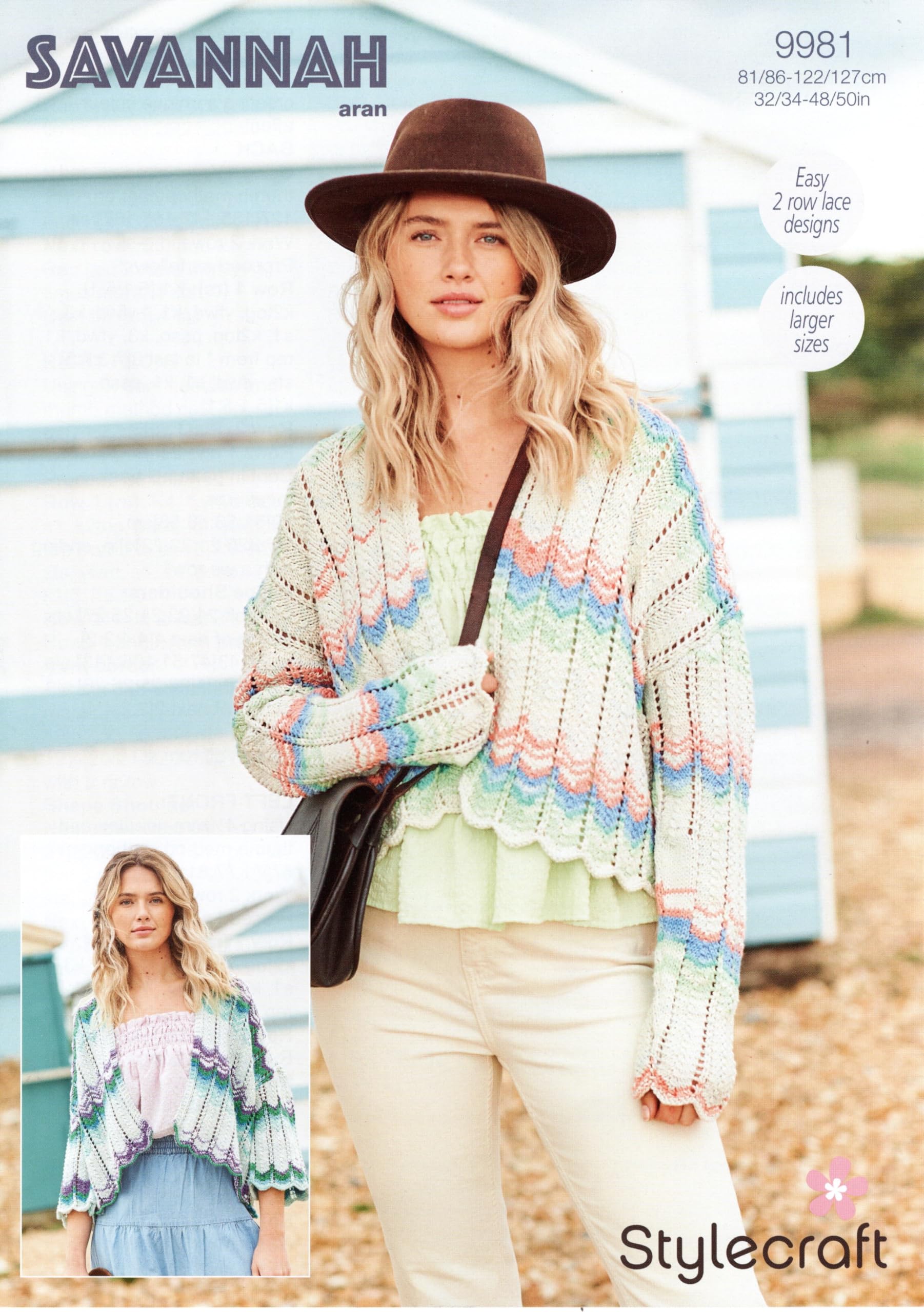 Stylecraft Savannah Aran Knitting Pattern - 9981 Ladies Cardigans