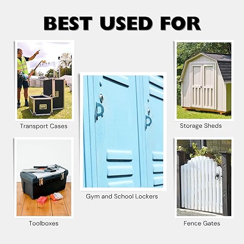 Miniatura 2 de Cerradura de casillero con código, cerradura de combinación de 3 dígitos para casillero, unidad de almacenamiento, combinación de candado