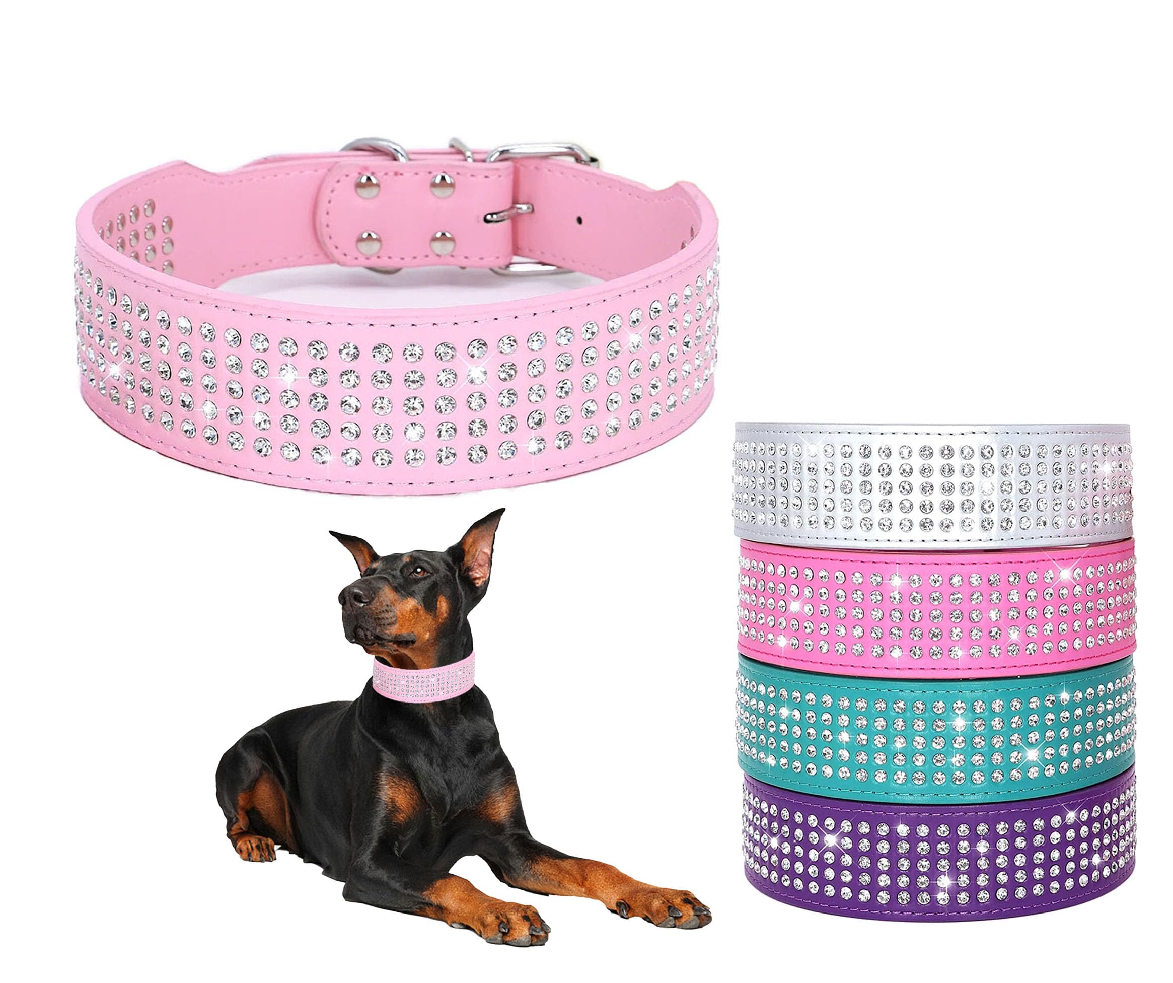 BTDCFY Rhinestones Dog Collars-2