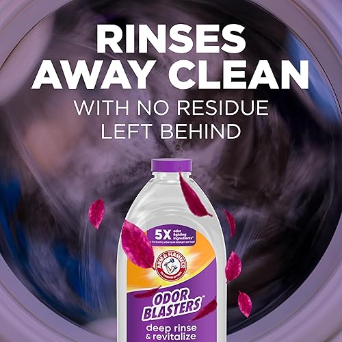 Miniatura 9 de ARM & HAMMER Odor Blasters - Enjuague profundo y revitaliza el enjuague de tela, aditivo para la lavandería, elimina el sudor y los olores a